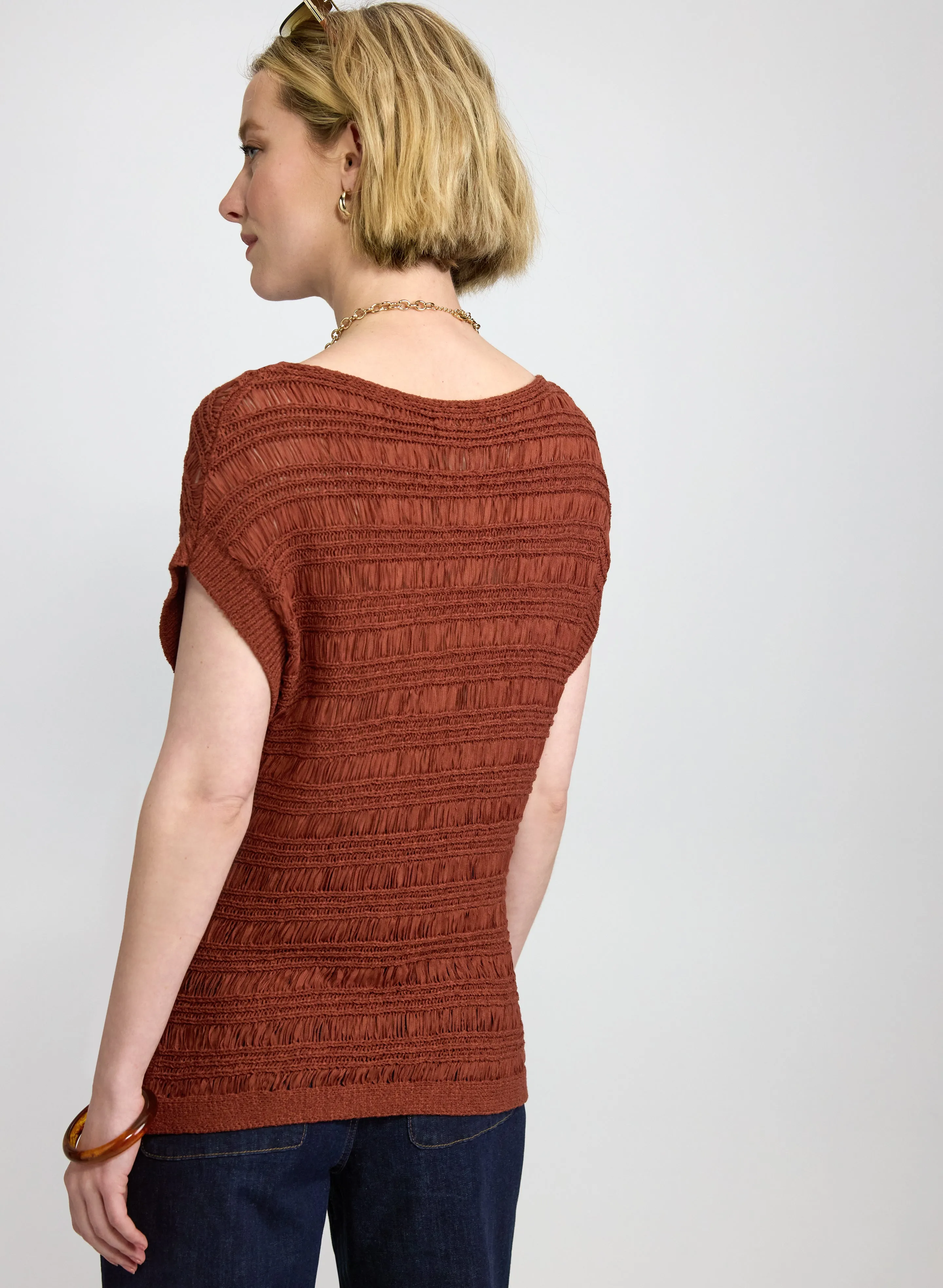 Boat Neck Short Sleeve Knit sold by Laura product image thumbnail 5