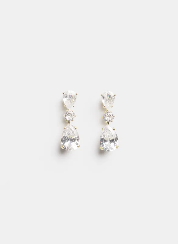 Cubic Zirconia Teardrop Earrings made by Laura