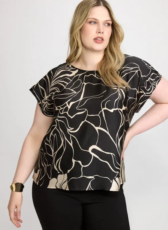 Floral Print Short Sleeve Top made by Laura