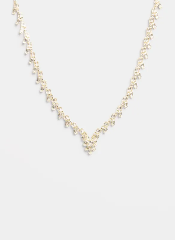 Baguette V-Shaped Necklace made by Laura