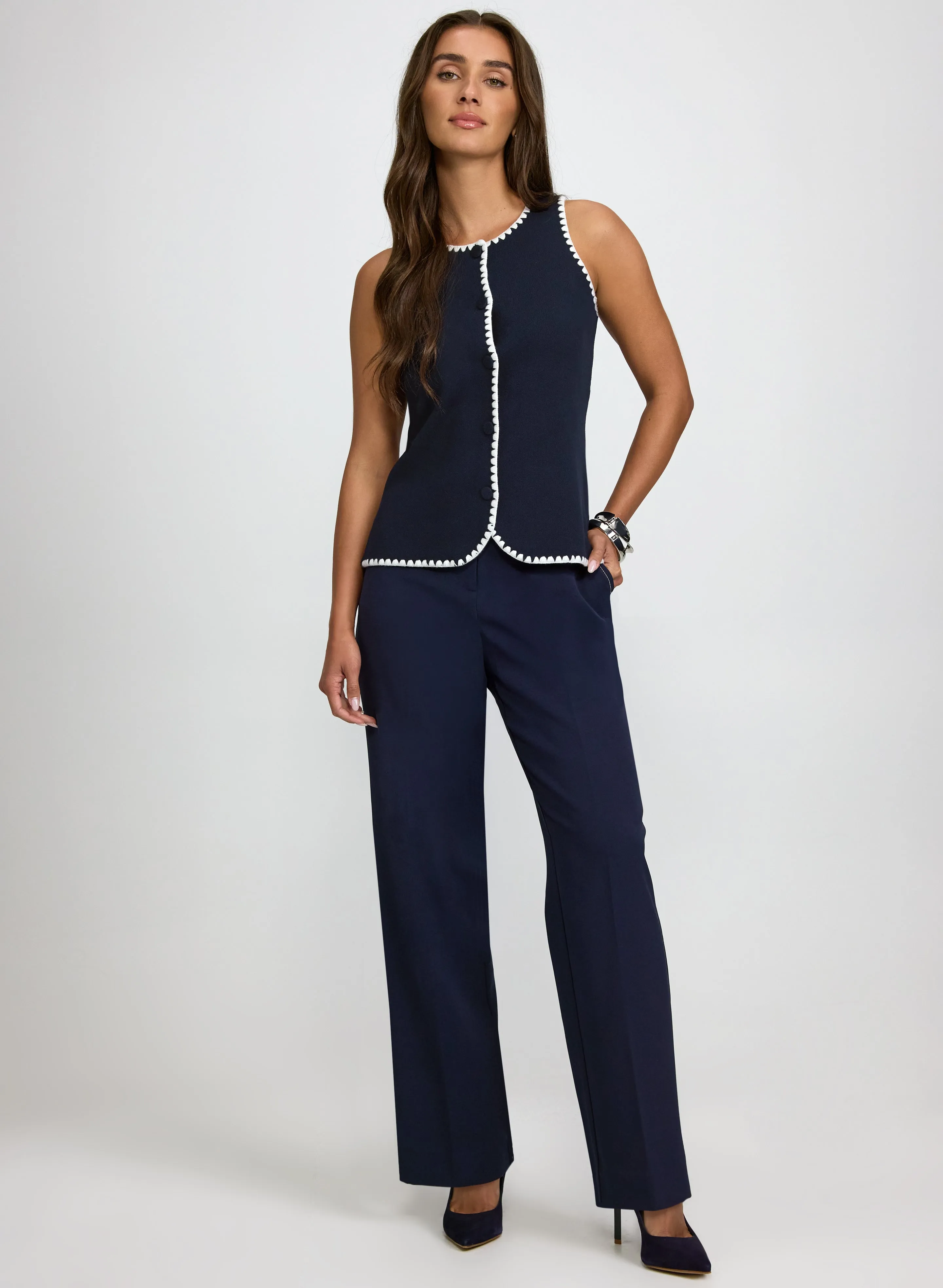 Sleeveless Button-Down Knit sold by Laura product image thumbnail 4