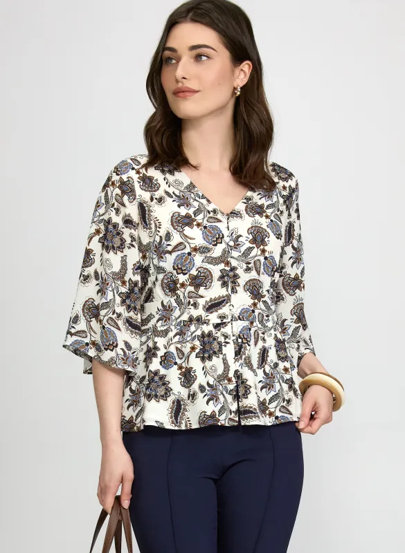 Paisley Button-Down Blouse made by Laura