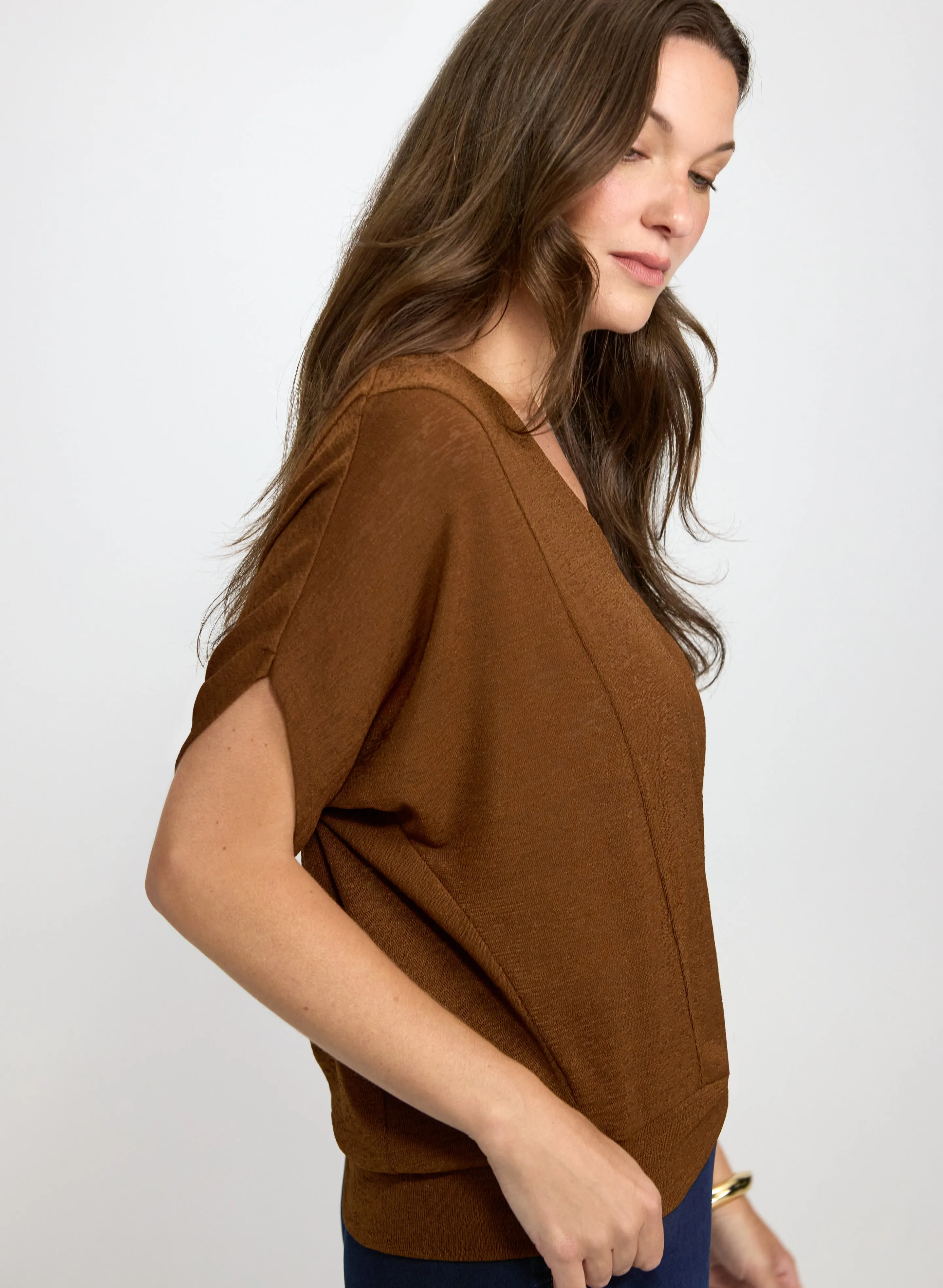 V-Neck Short Sleeve Top sold by Laura product image thumbnail 4