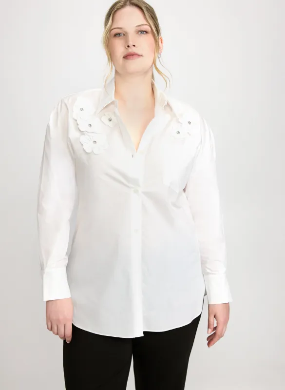 Joseph Ribkoff - Floral Appliqué Blouse made by Laura