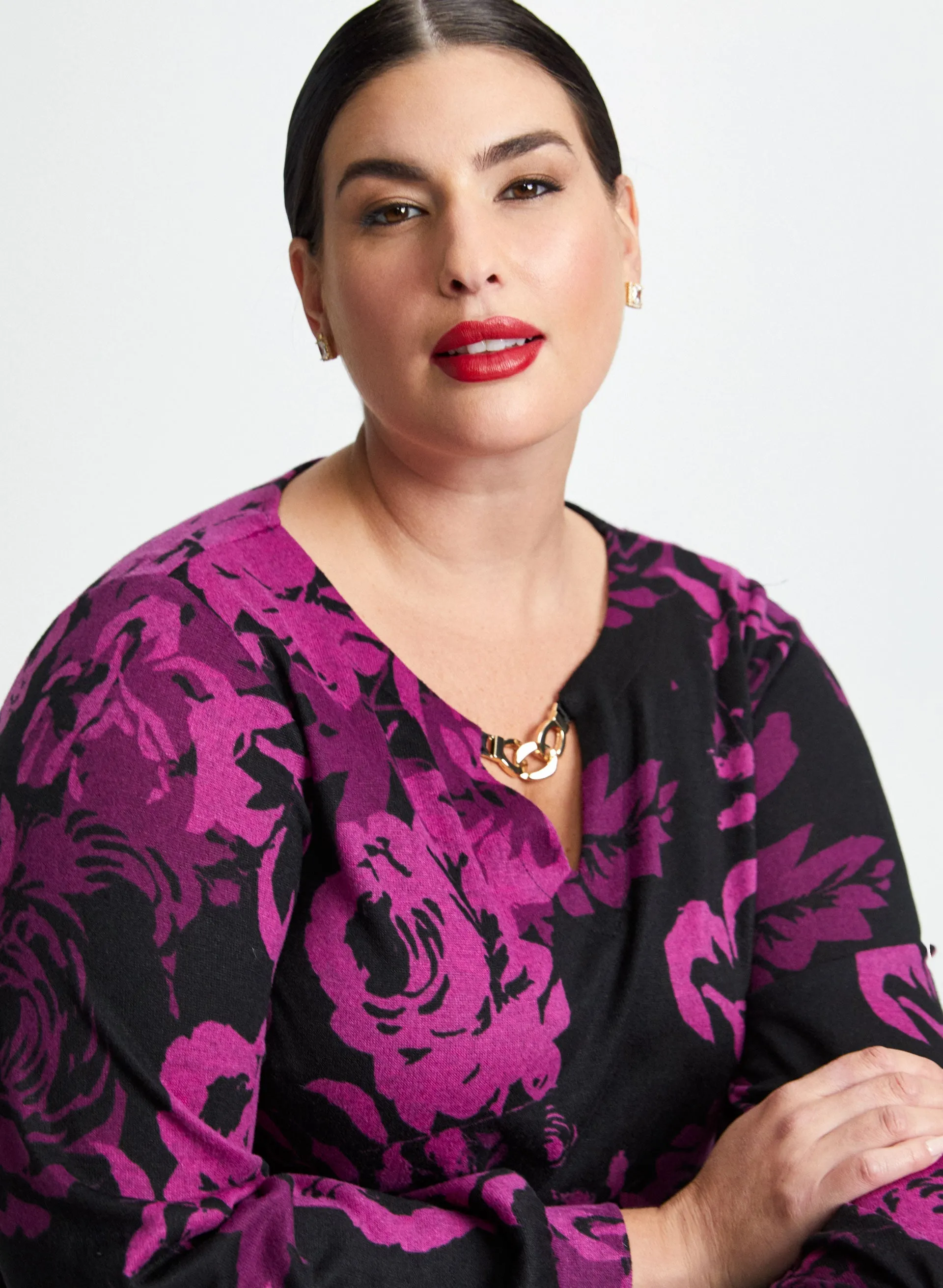 Rose Motif Keyhole Detail Blouse sold by Laura product image thumbnail 2