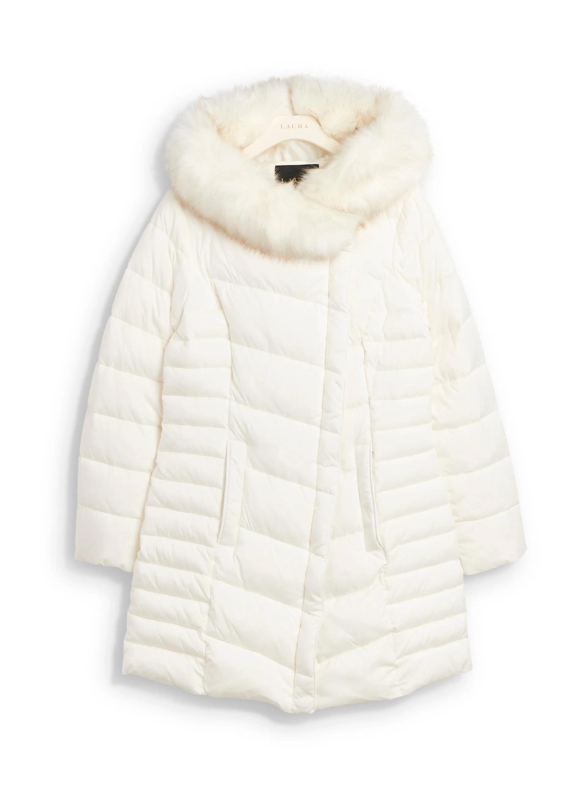 Quilted Asymmetrical Vegan Down Coat sold by Laura product image thumbnail 5