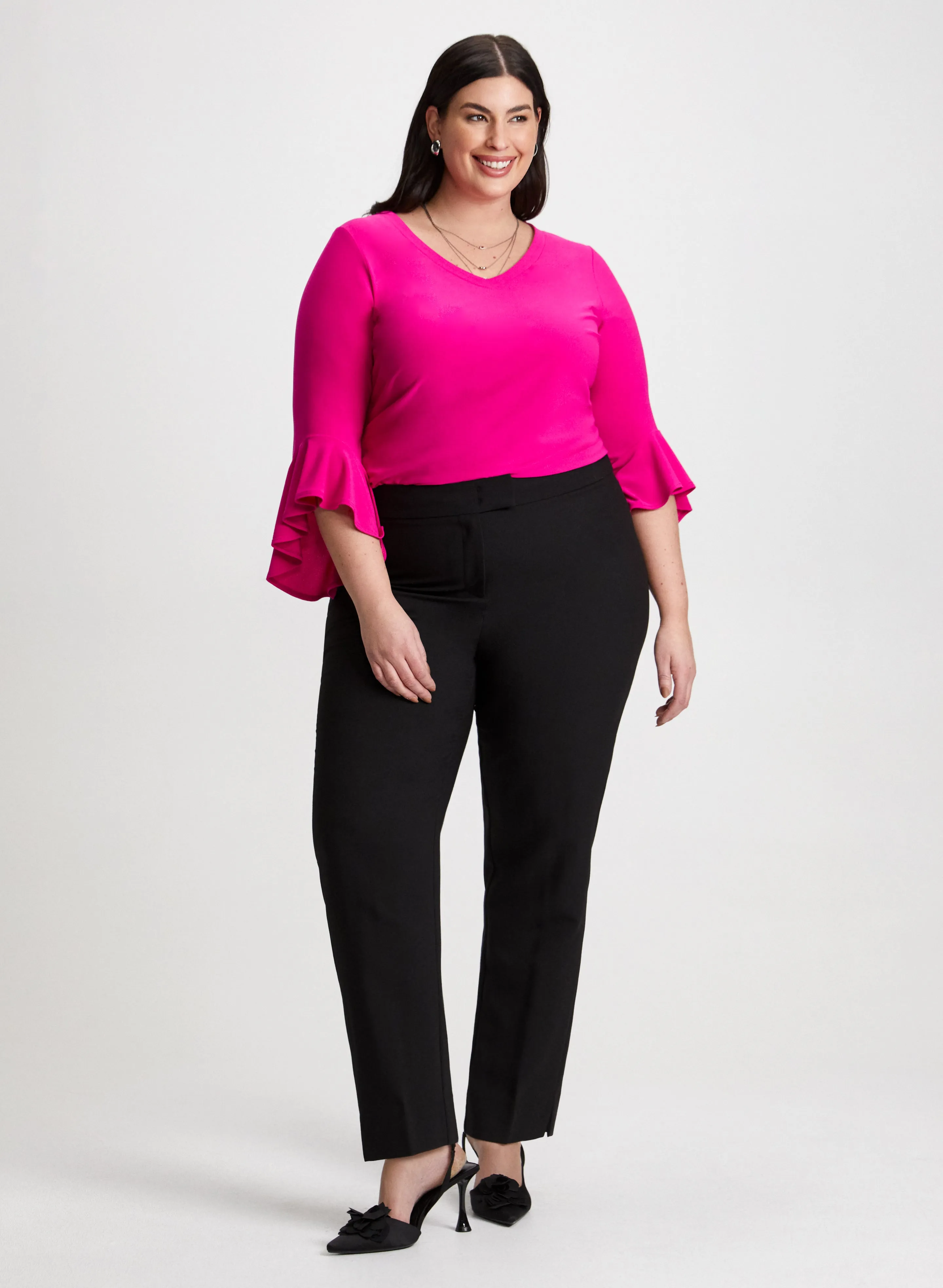 Flutter Sleeve Top & Slim Leg Pants sold by Laura