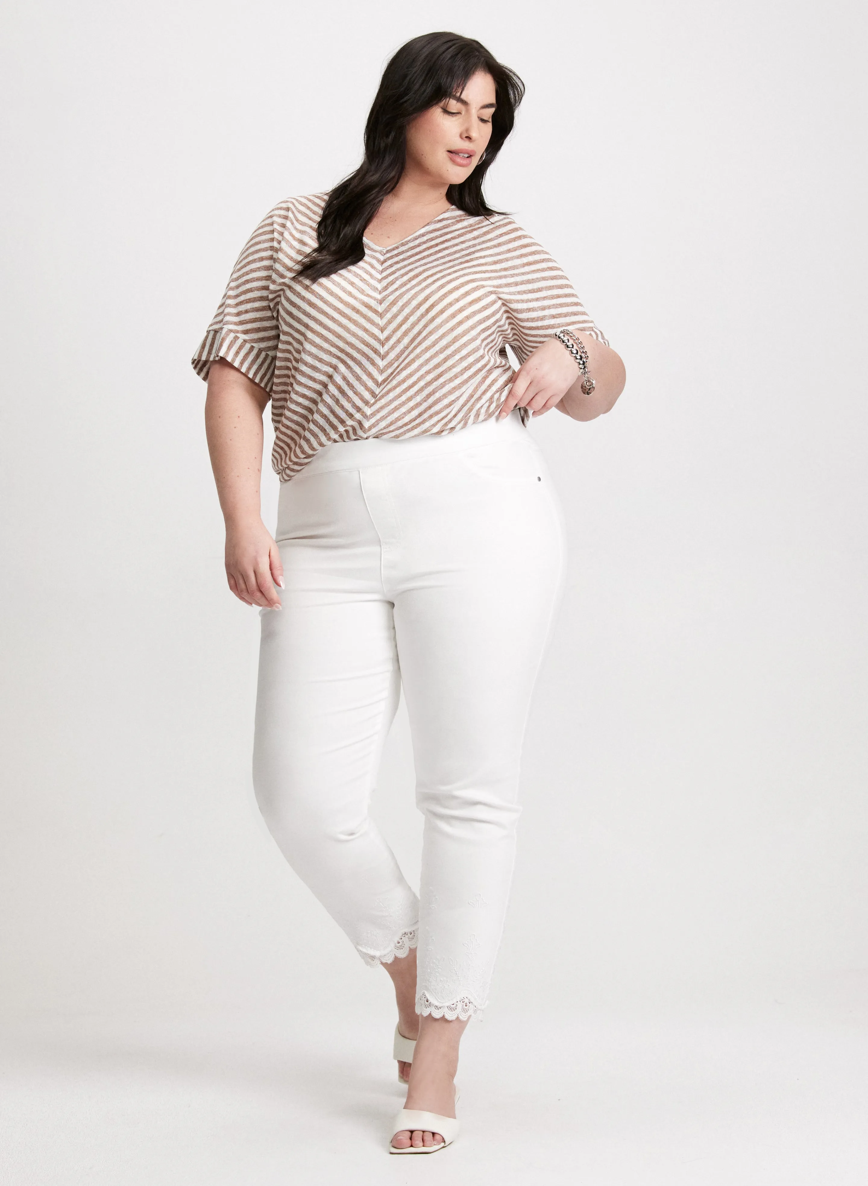 Diagonal Stripes Short Sleeve Top sold by Laura product image thumbnail 3