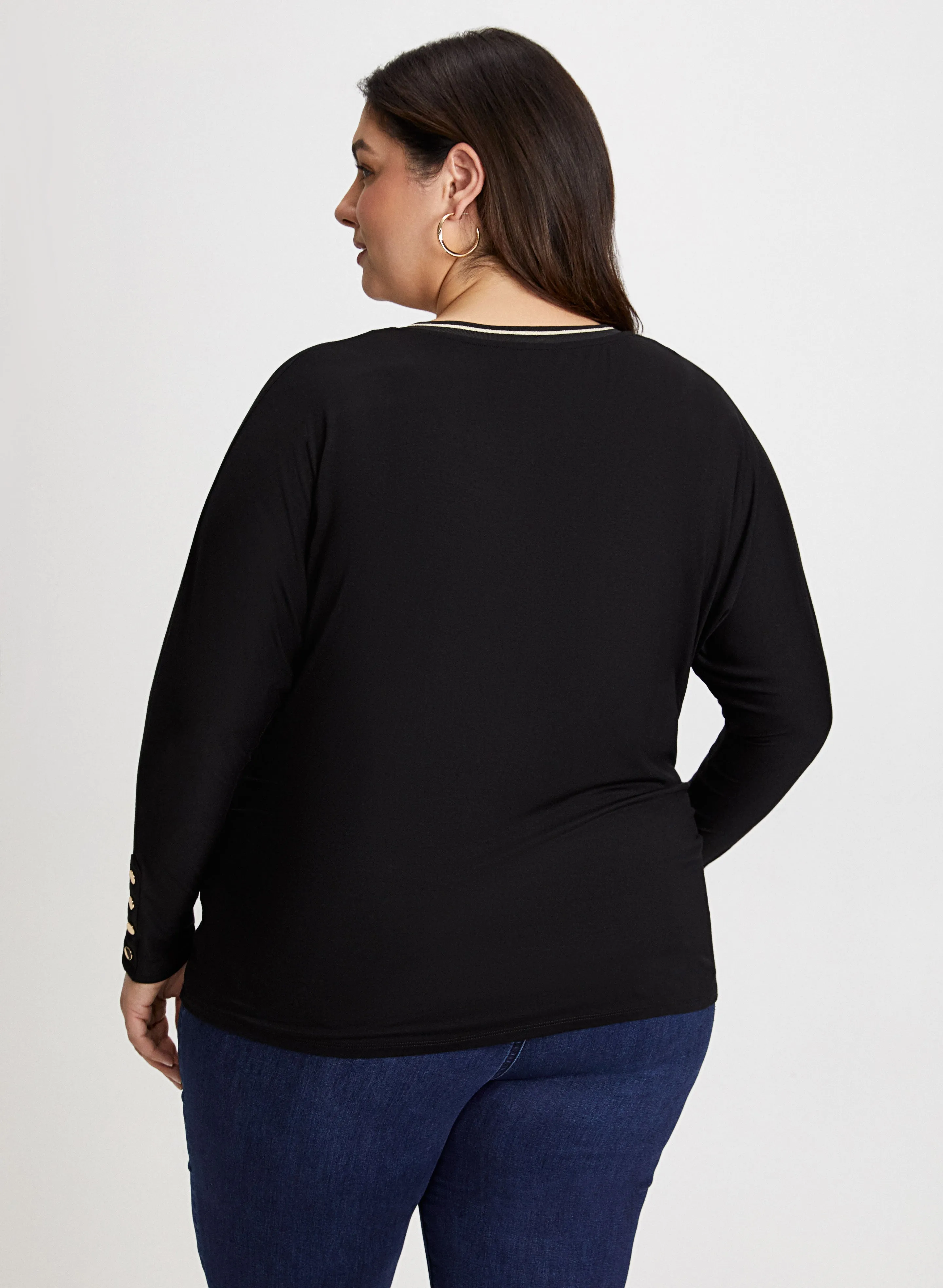 Contrast V-Neck T-Shirt sold by Laura product image thumbnail 4