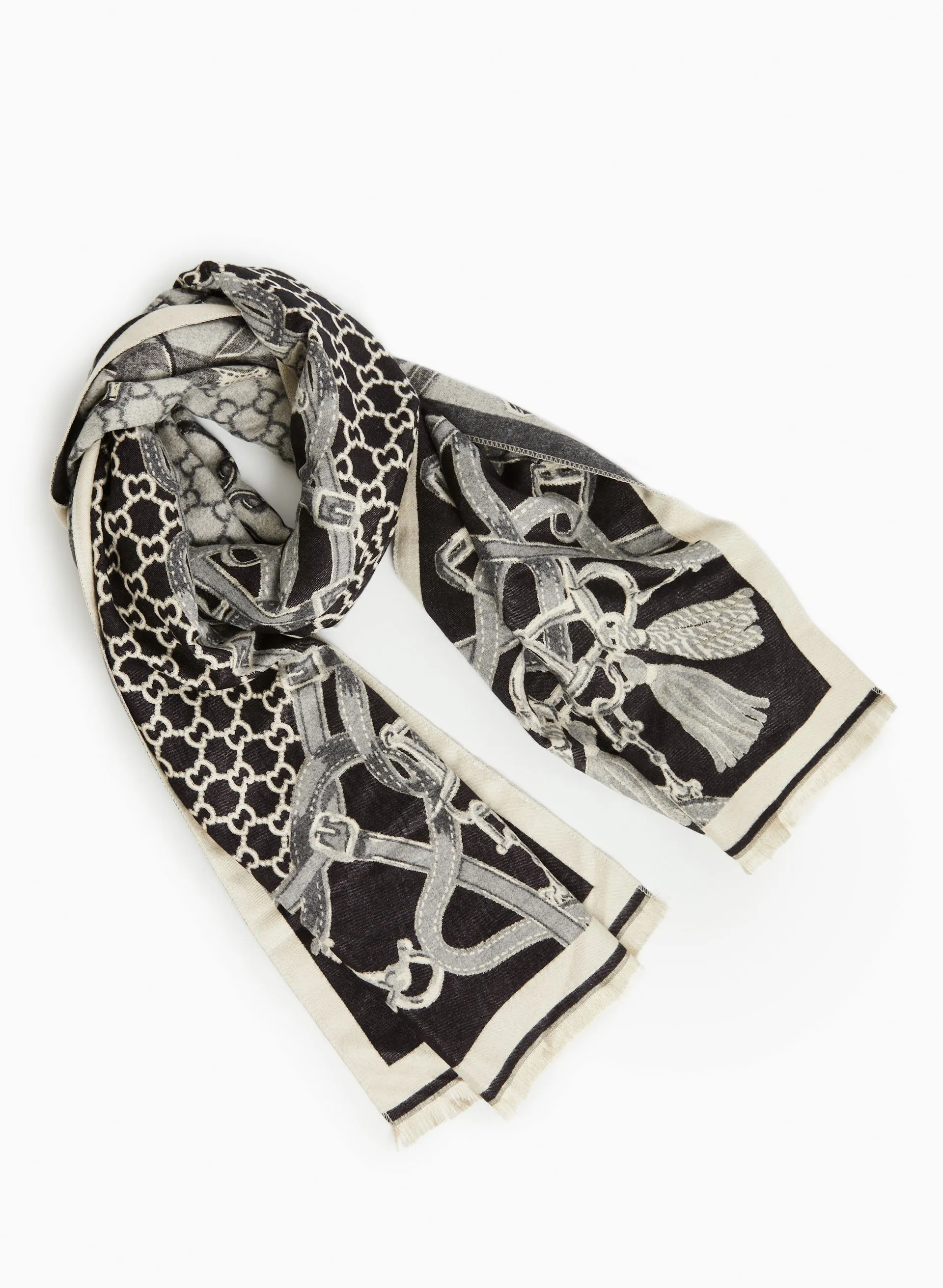 Printed Jacquard Scarf sold by Laura