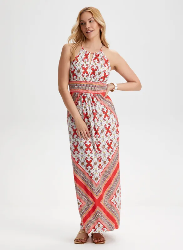 Mixed Print Maxi Dress sold by Laura
