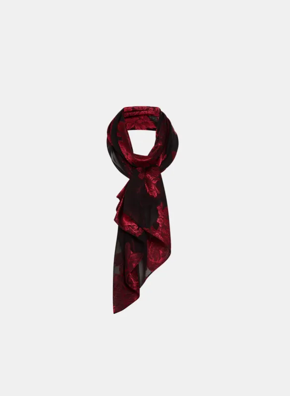 Floral Jacquard Scarf sold by Laura