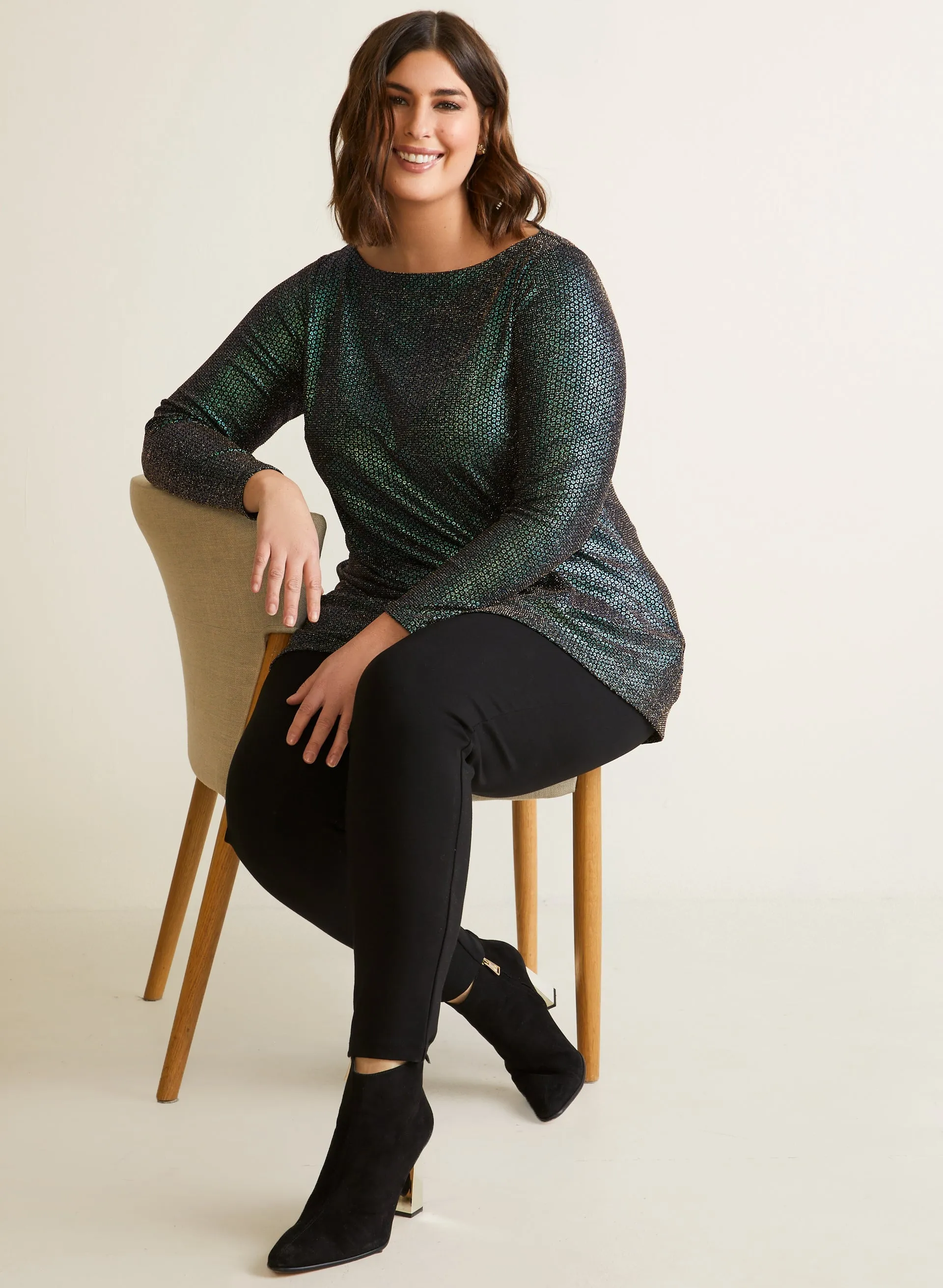 Shimmering Asymmetric Tunic sold by Laura product image thumbnail 3