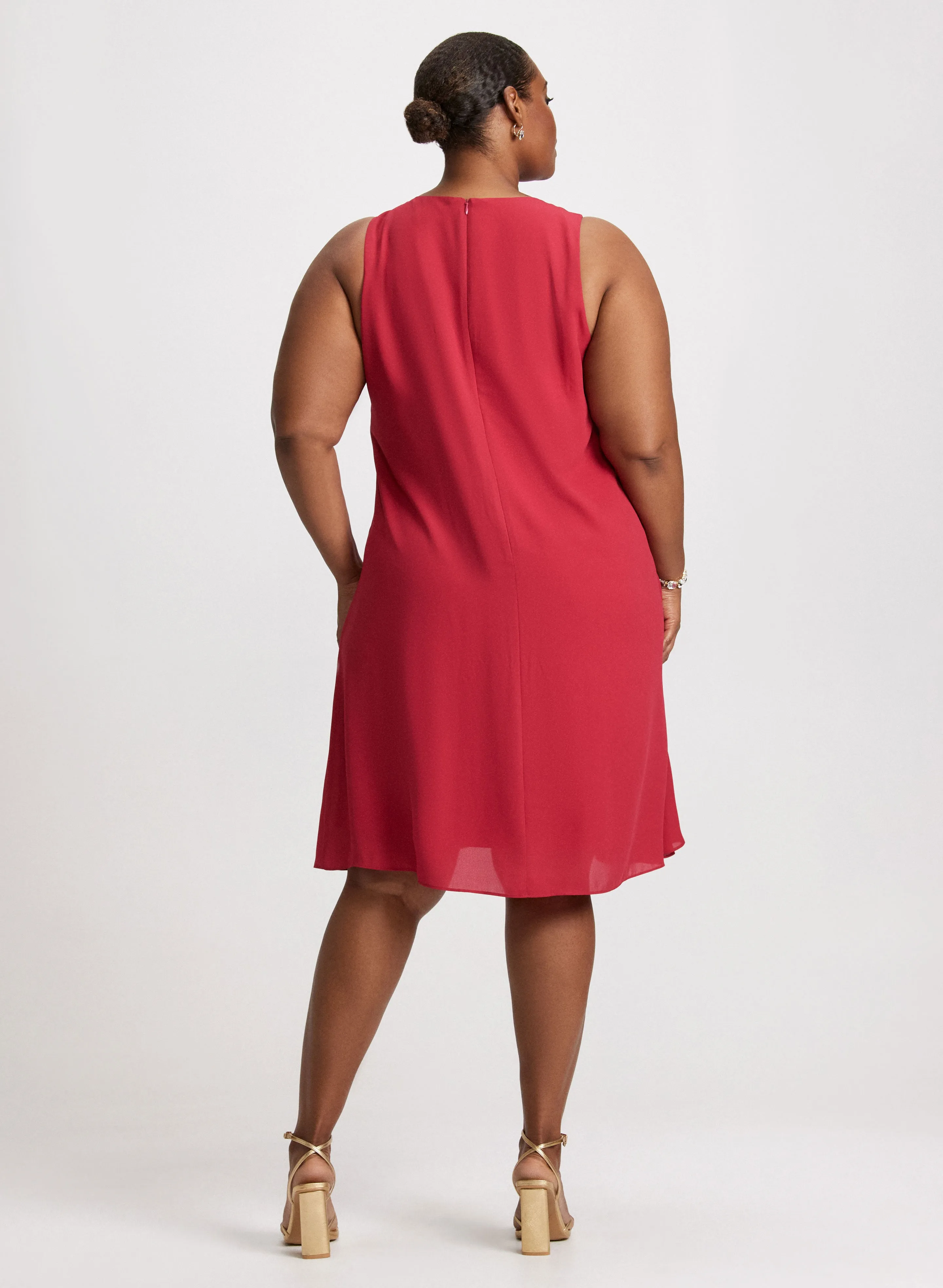 Sleeveless Rosette-Detail Dress sold by Laura product image thumbnail 3