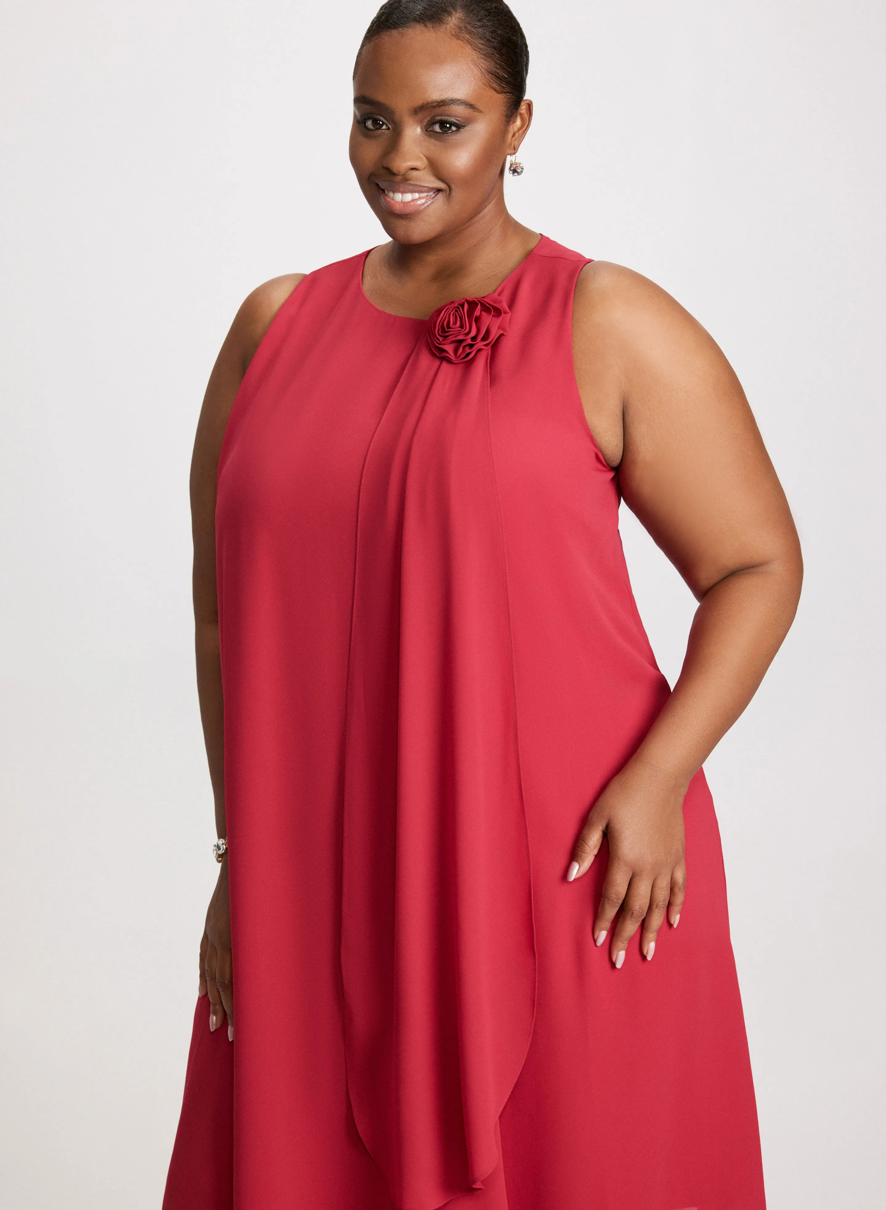 Sleeveless Rosette-Detail Dress sold by Laura product image thumbnail 4