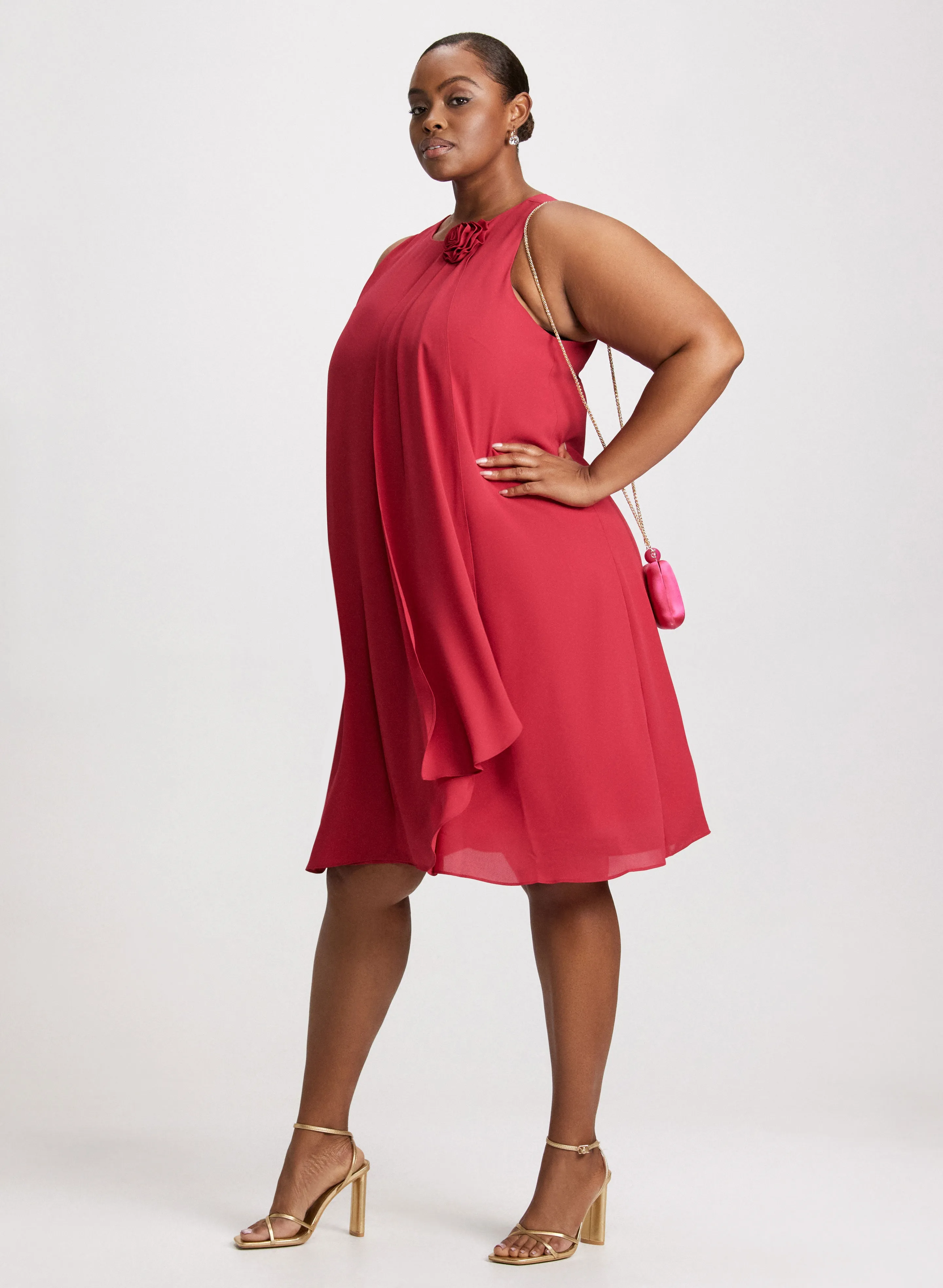 Sleeveless Rosette-Detail Dress sold by Laura product image thumbnail 2