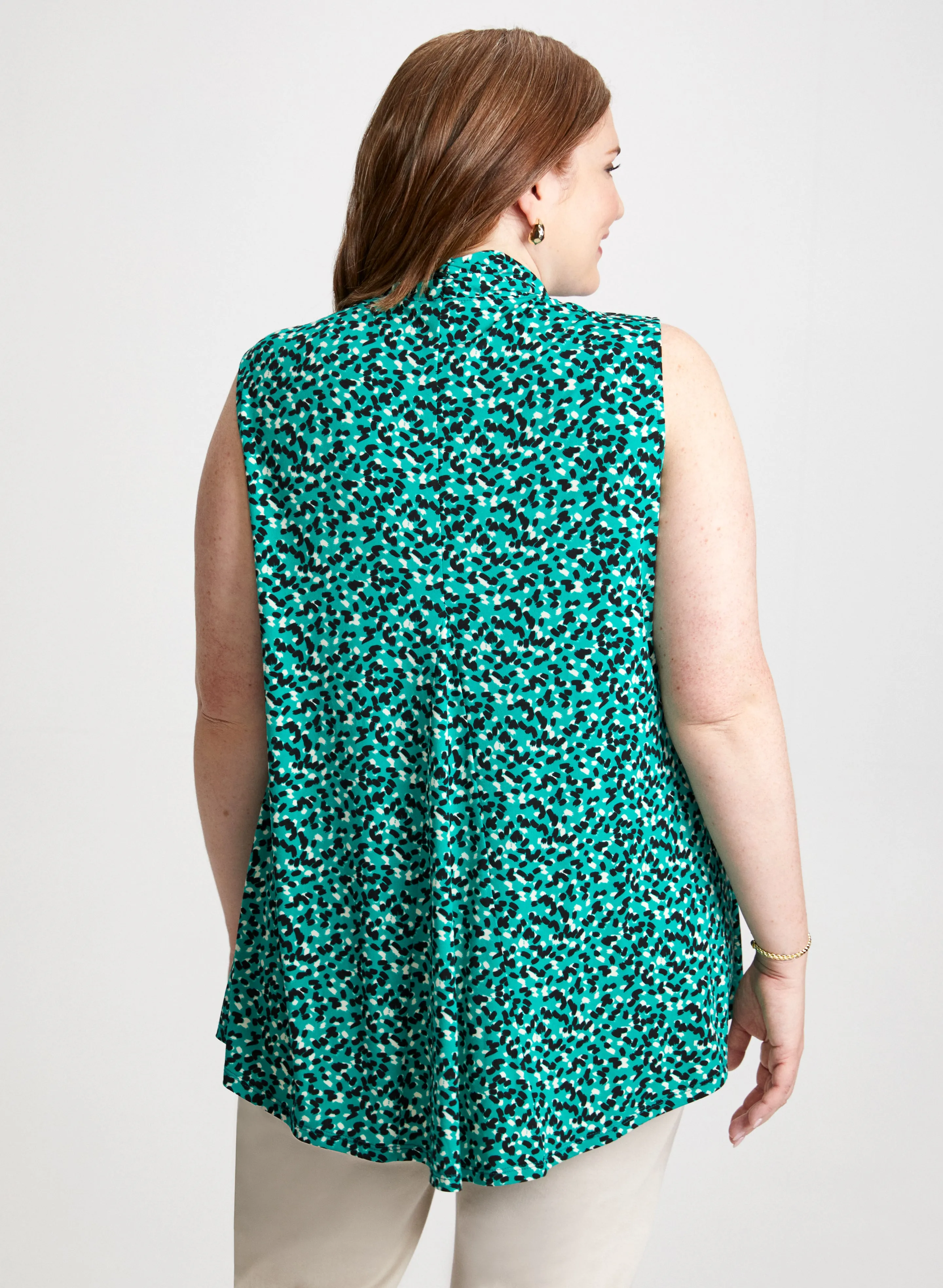 Neck Tie Detail Sleeveless Top sold by Laura product image thumbnail 4