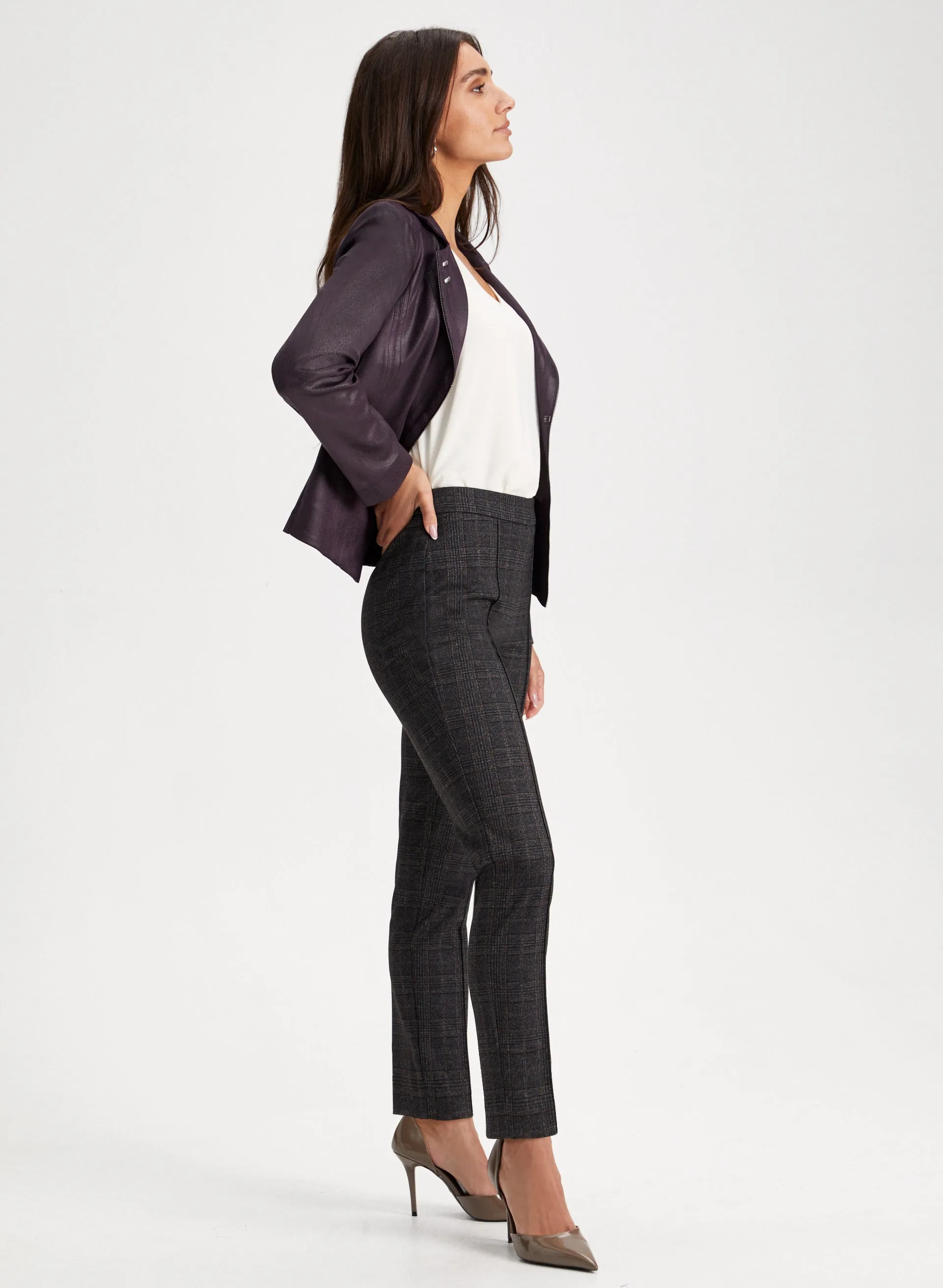 Plaid Print Pull-On Pants sold by Laura product image thumbnail 4