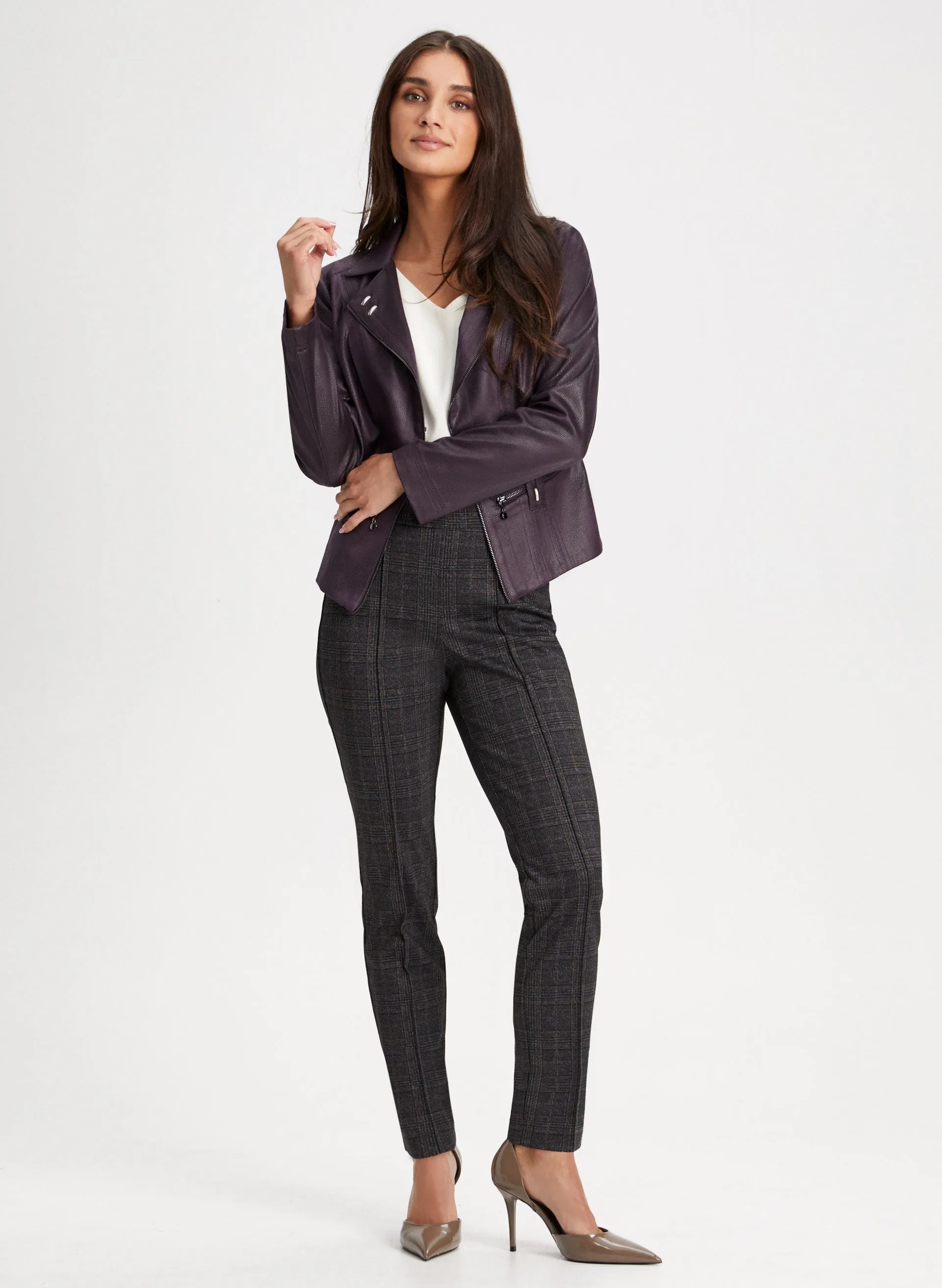 Plaid Print Pull-On Pants sold by Laura product image thumbnail 3