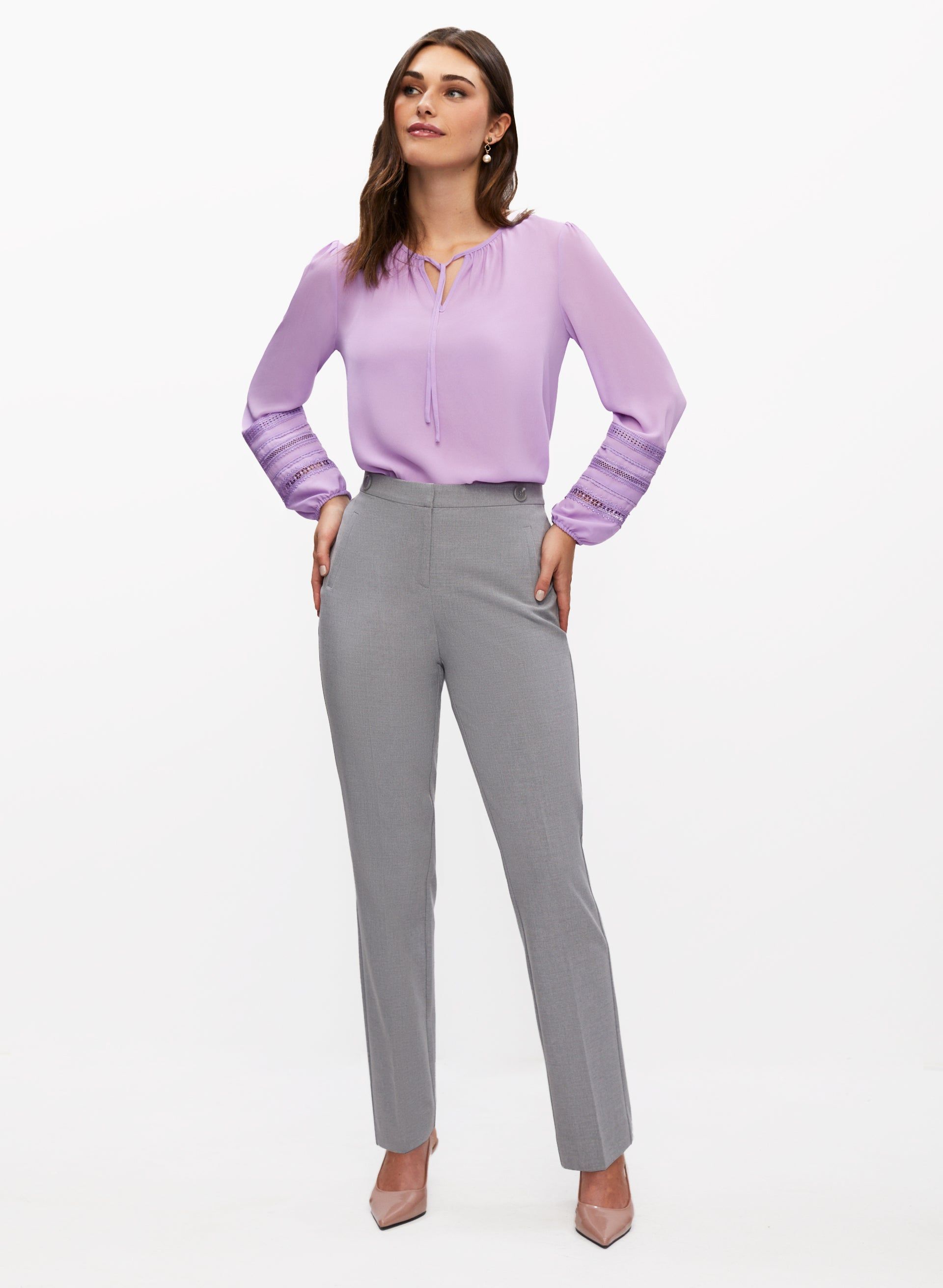 Drawstring V-Neck Top sold by Laura product image thumbnail 3