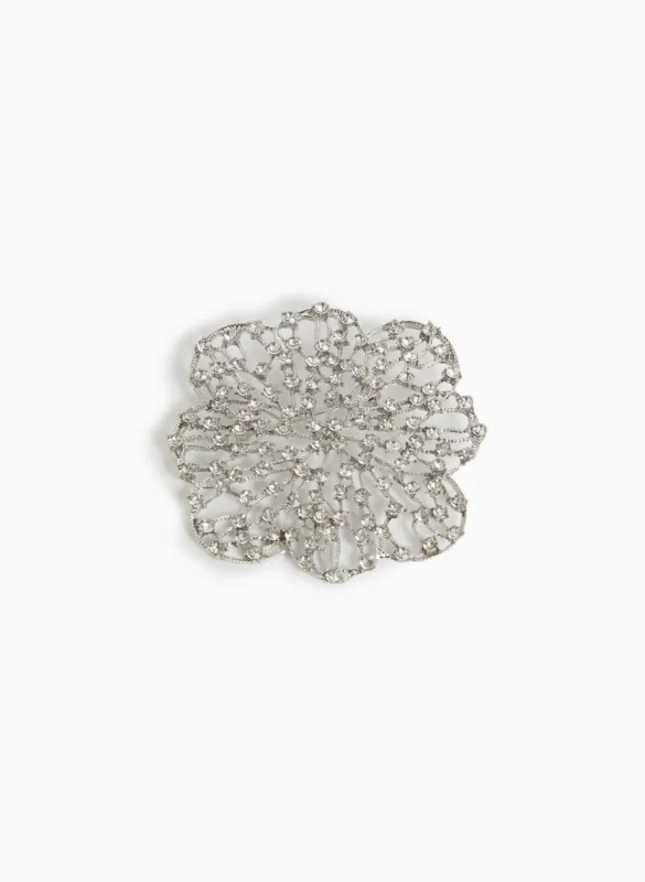 Crystal Flower Brooch sold by Laura