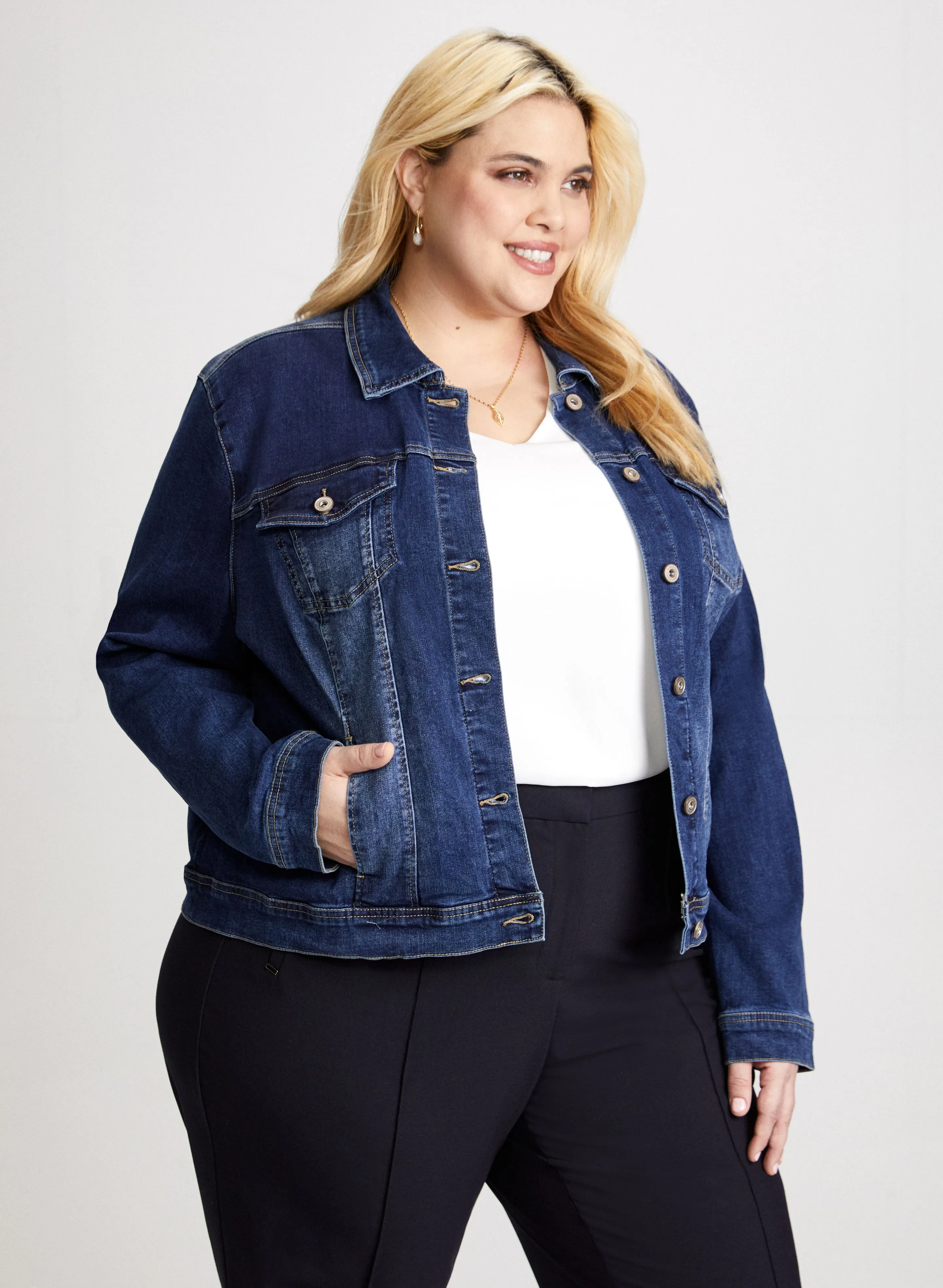 Cropped Denim Jacket sold by Laura product image thumbnail 4
