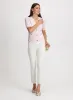 Crest Buttons Cardigan & Embroidered Jeans sold by Laura