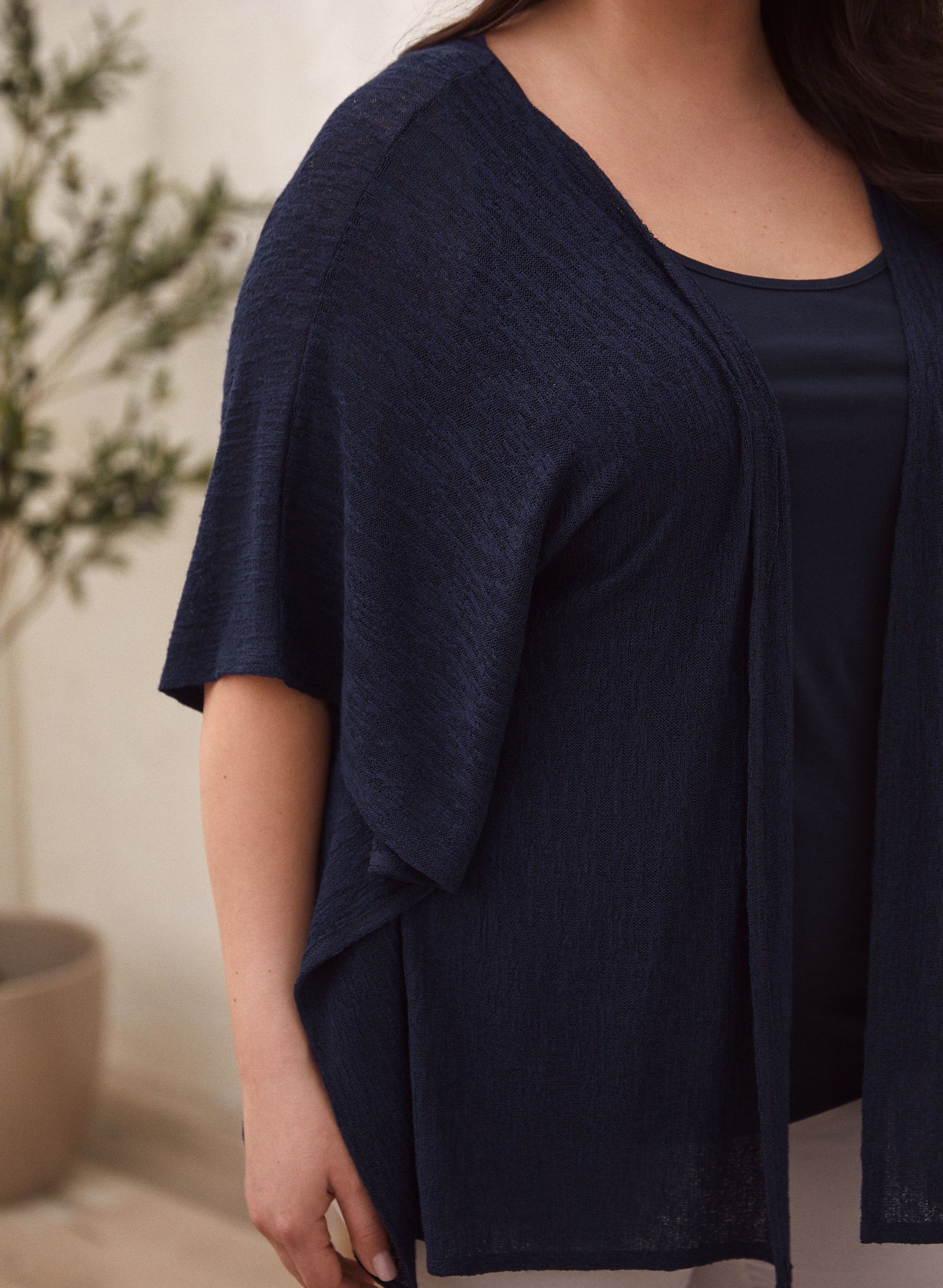 Melange Knit Open Front Top sold by Laura product image thumbnail 4