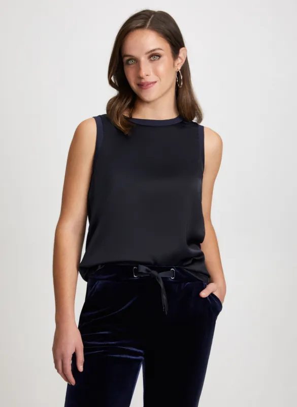 Sleeveless Satin Top sold by Laura