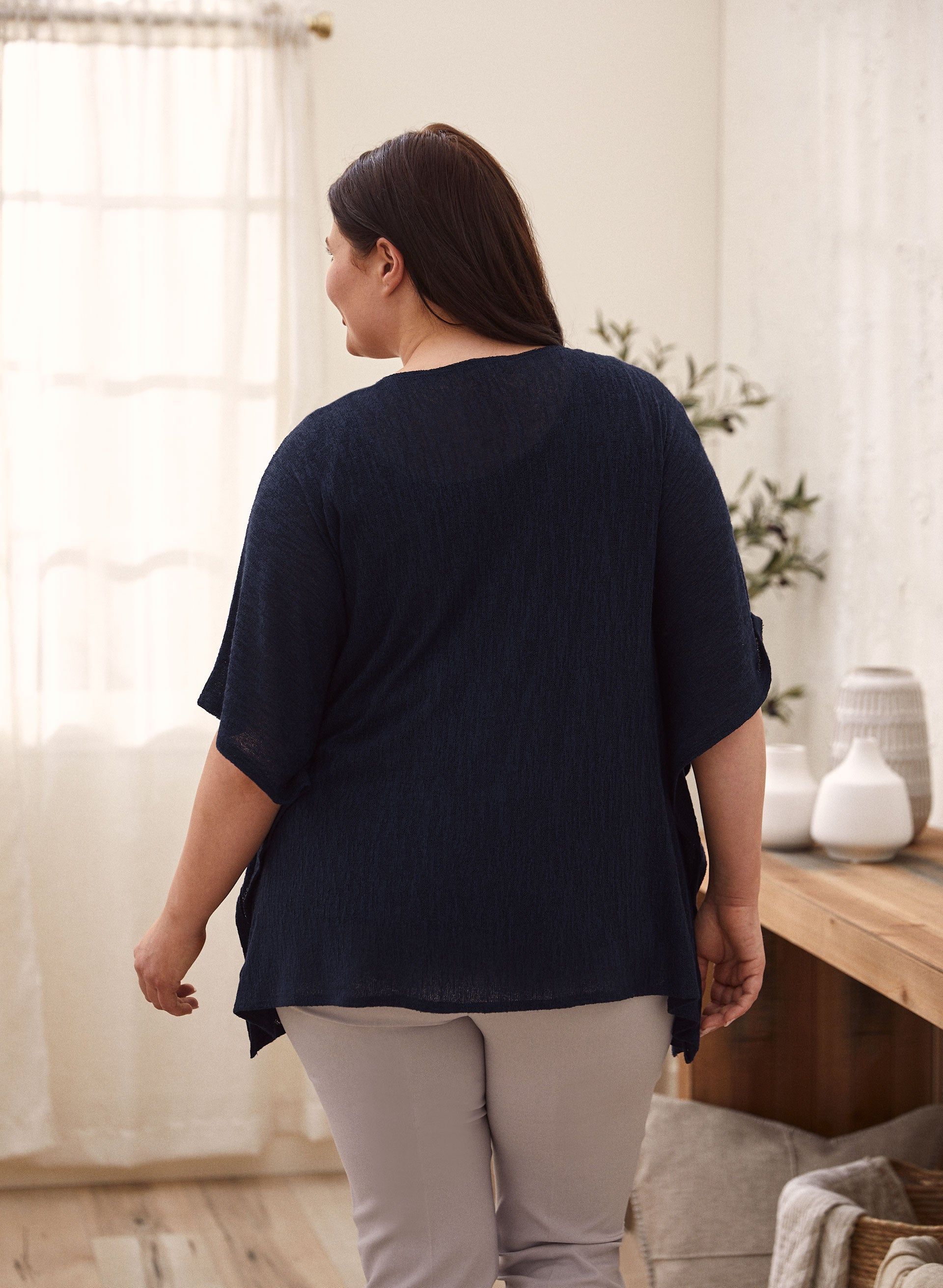 Melange Knit Open Front Top sold by Laura product image thumbnail 2