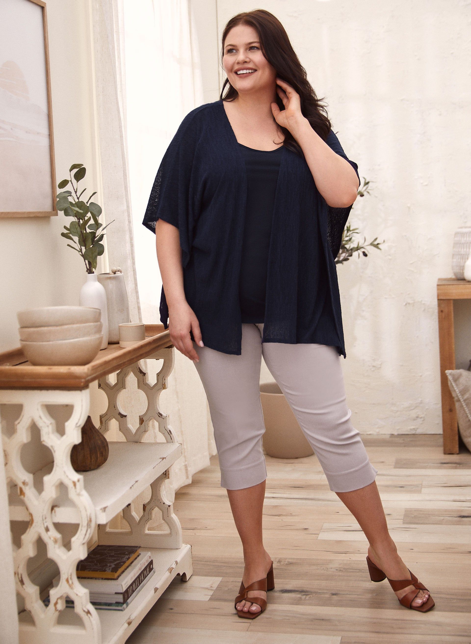 Melange Knit Open Front Top sold by Laura product image thumbnail 3