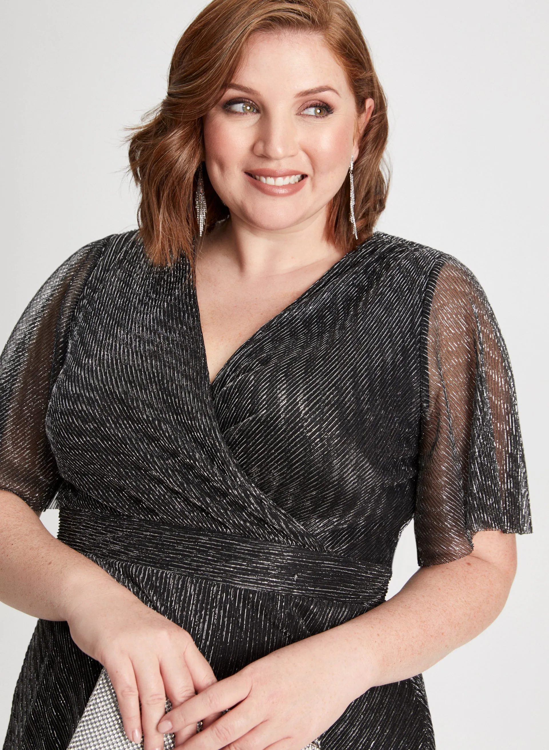 Asymmetric Tiered Metallic Dress sold by Laura product image thumbnail 5