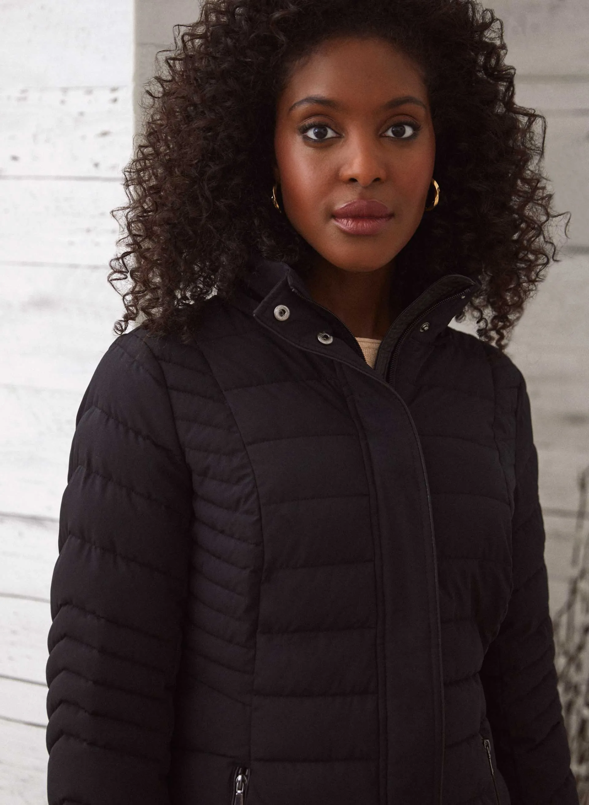 Stretch Recycled Vegan Down Coat sold by Laura product image thumbnail 4