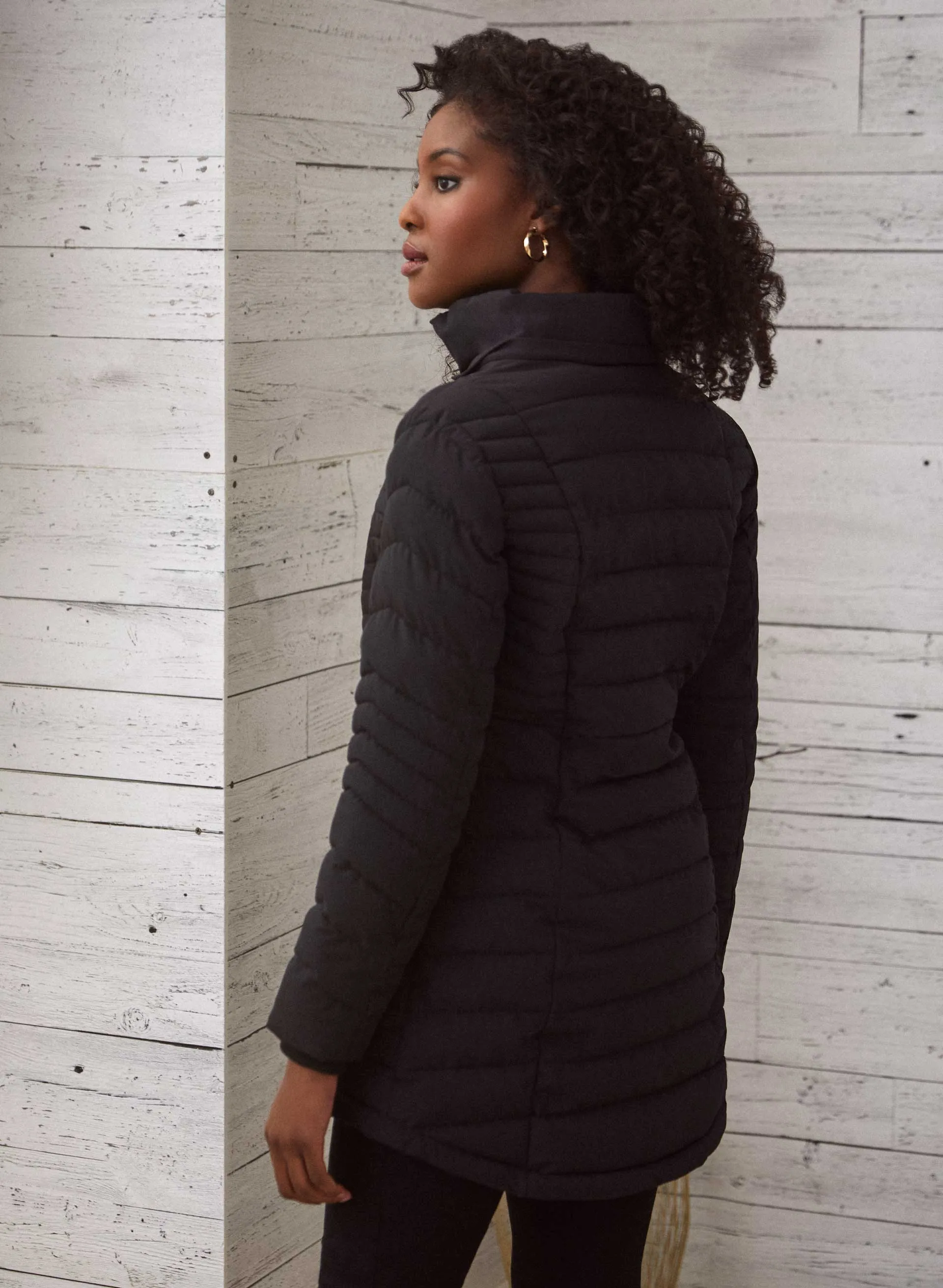 Stretch Recycled Vegan Down Coat sold by Laura product image thumbnail 2