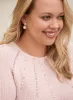 Pearl & Rhinestone Detail Sweater sold by Laura