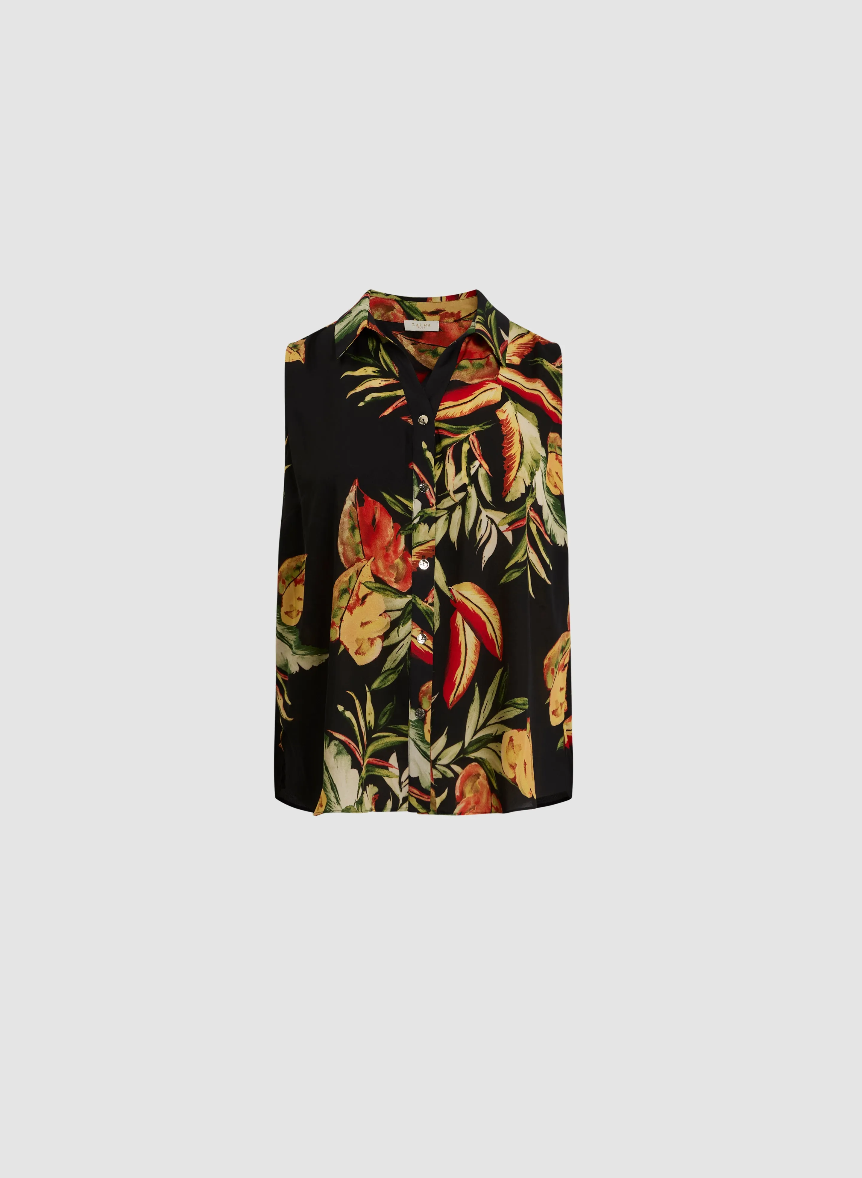 Sleeveless Leaf Print Blouse sold by Laura product image thumbnail 5