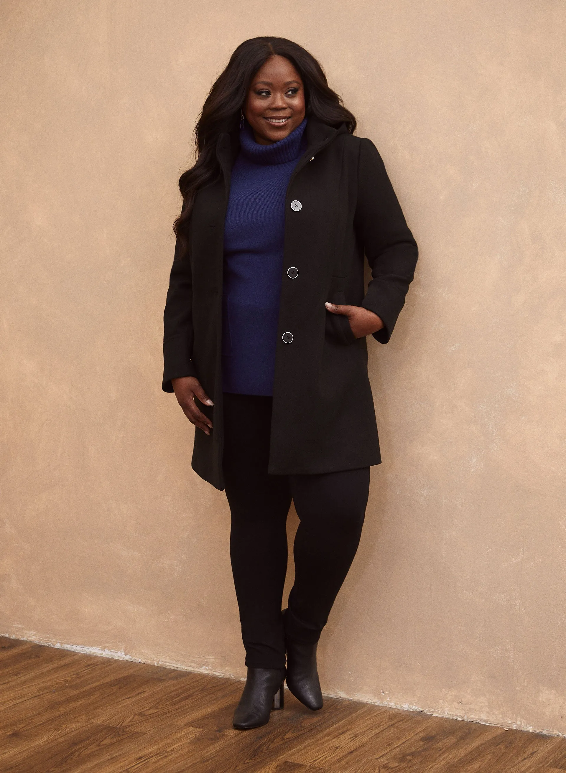 Stretch Wool Blend Coat sold by Laura product image thumbnail 3