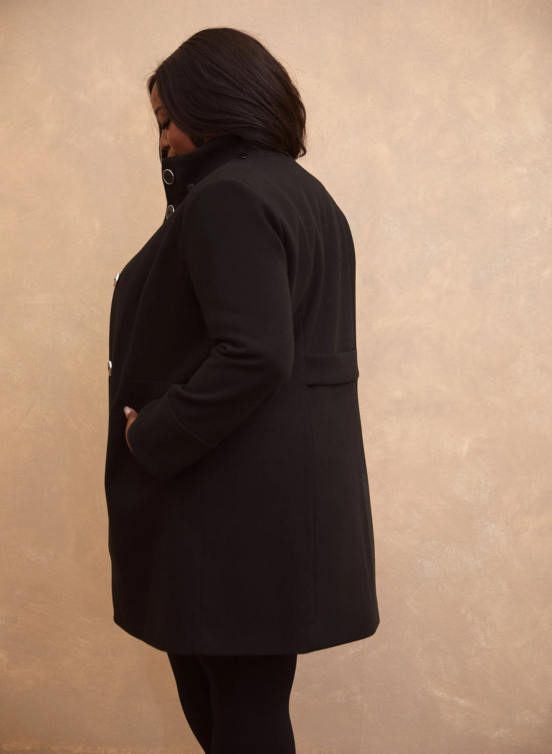 Stretch Wool Blend Coat sold by Laura product image thumbnail 2