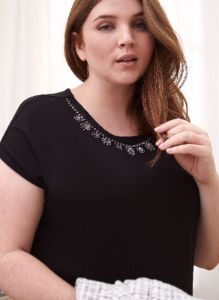 Jewel Embellished Tee sold by Laura