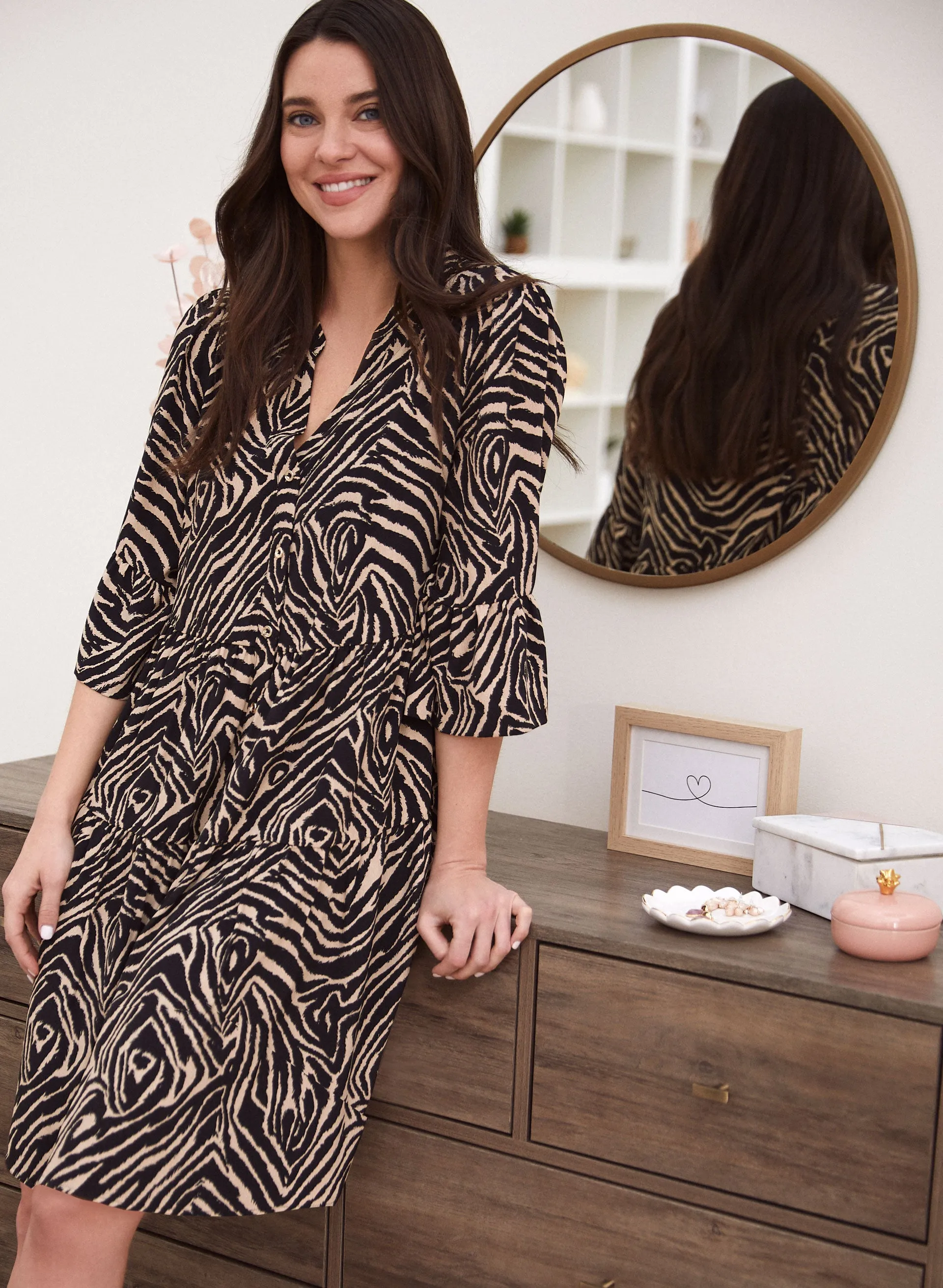 Zebra Print Shirt Dress sold by Laura product image thumbnail 4