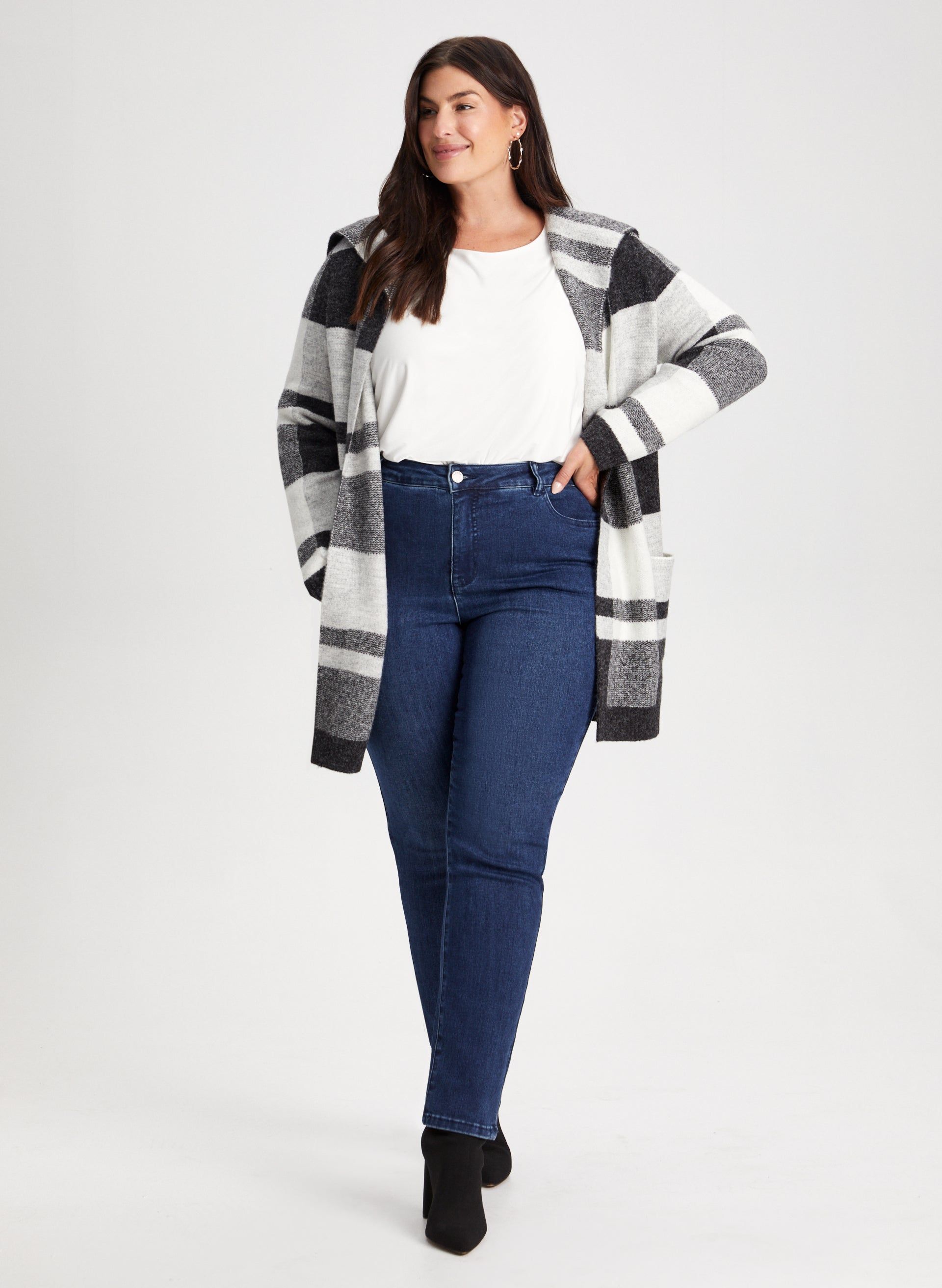 Plaid Motif Coatigan sold by Laura product image thumbnail 3