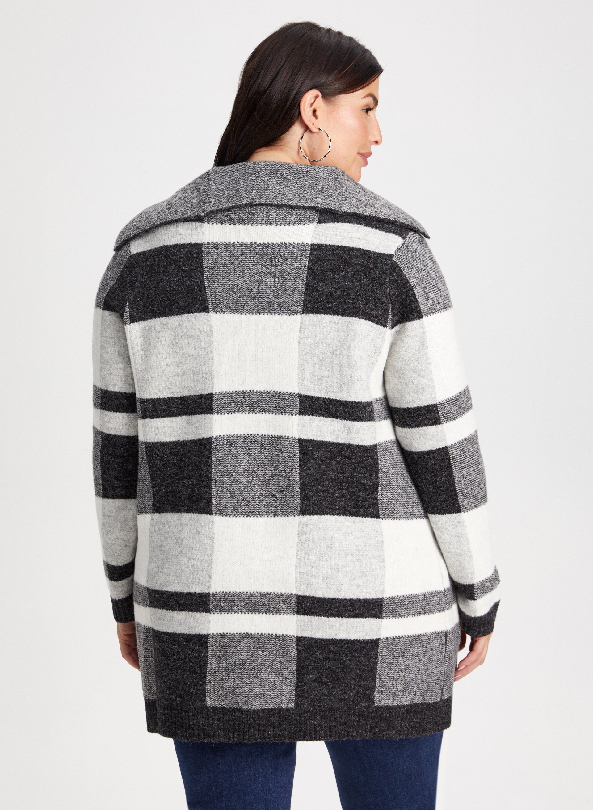 Plaid Motif Coatigan sold by Laura product image thumbnail 4