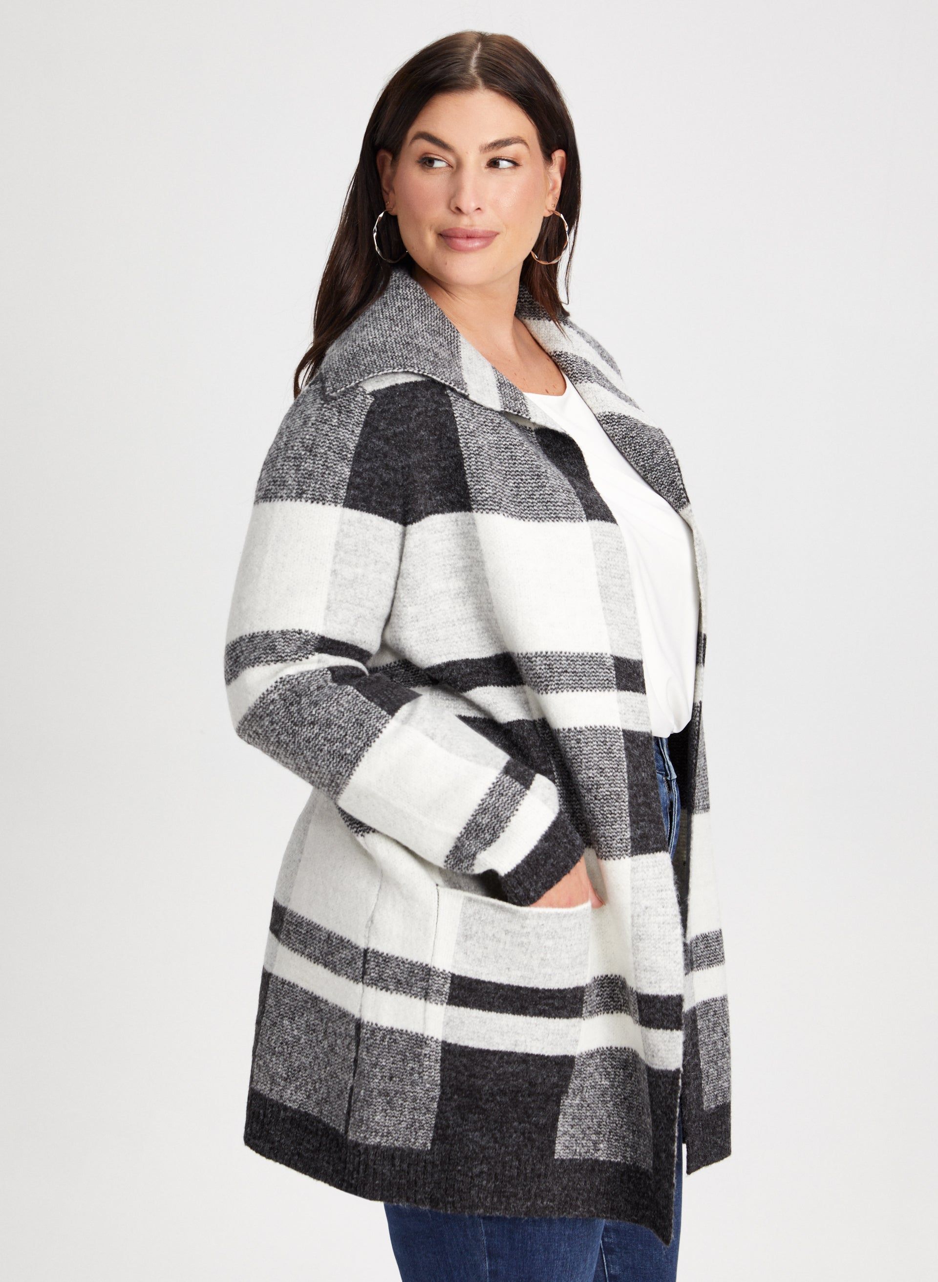 Plaid Motif Coatigan sold by Laura product image thumbnail 2