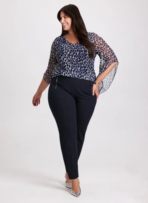 Animal Print Top & Pull-On Pants sold by Laura
