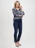 Bandana Print Blouse & Pull-On Straight Leg Jeans sold by Laura