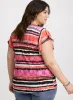Ruffle Sleeve Striped Top sold by Laura