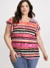 Ruffle Sleeve Striped Top sold by Laura
