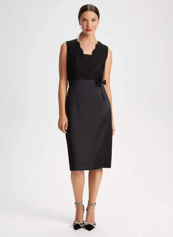 Lace & Bow Detail Dress sold by Laura