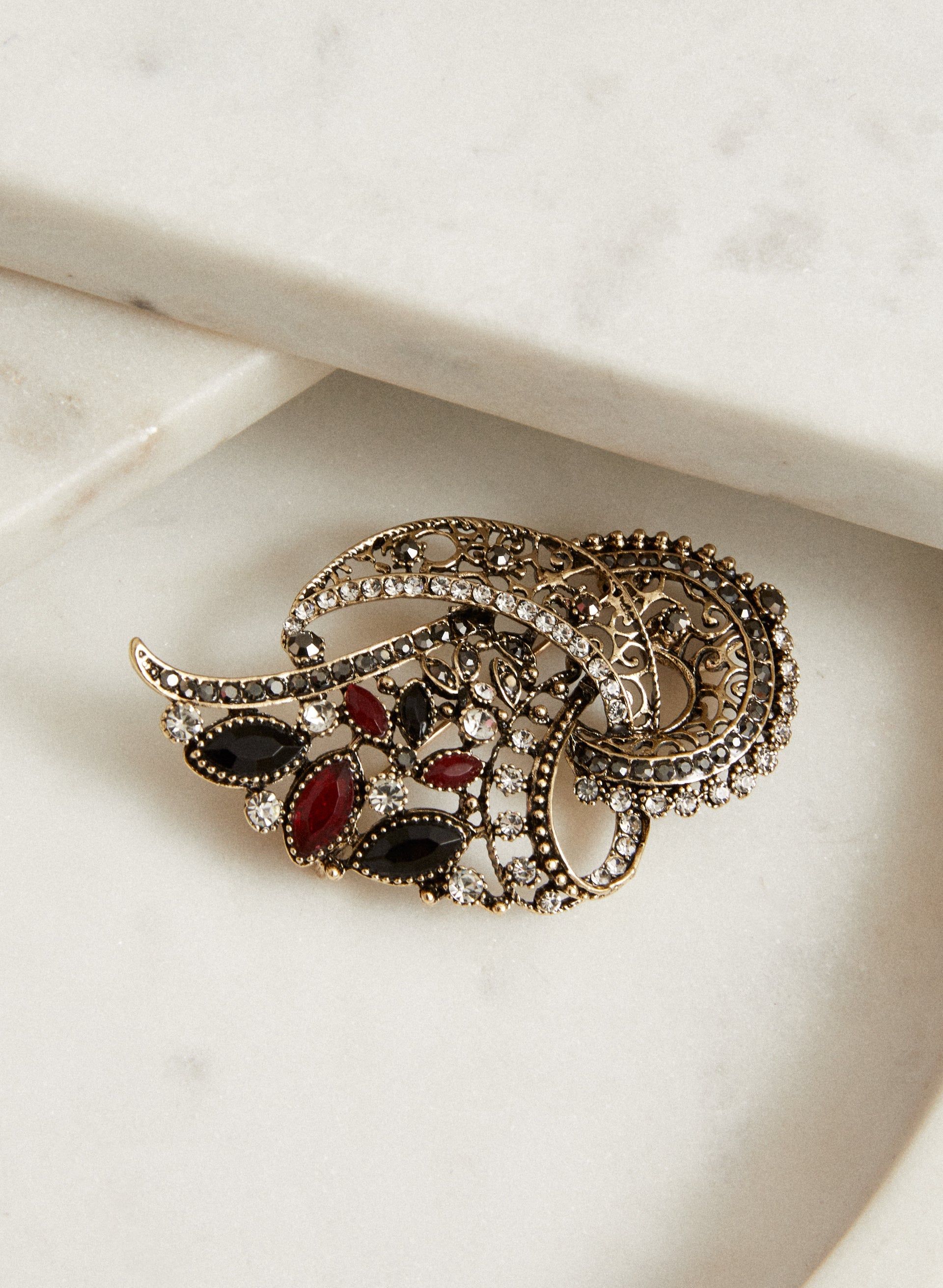 Crystal Insert Brooch sold by Laura