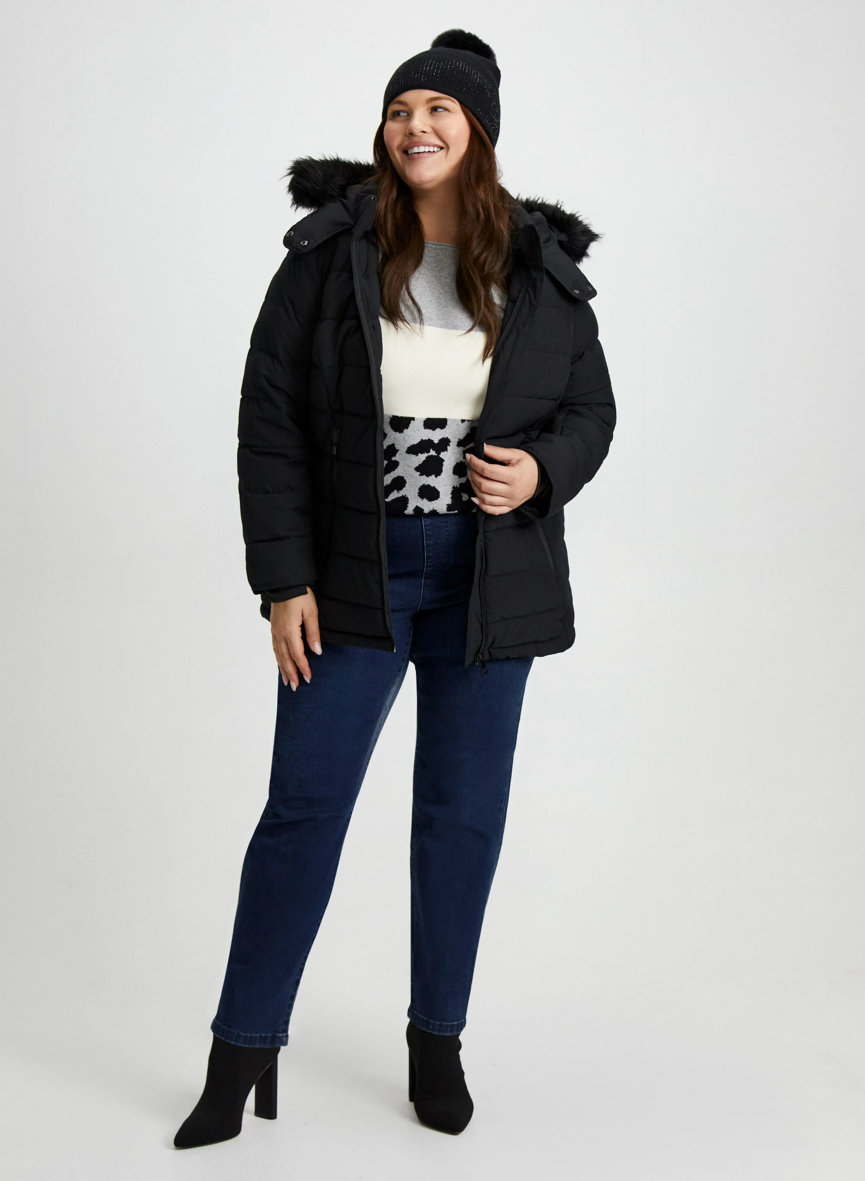 Quilted Jacket & Slim Leg Jeans sold by Laura
